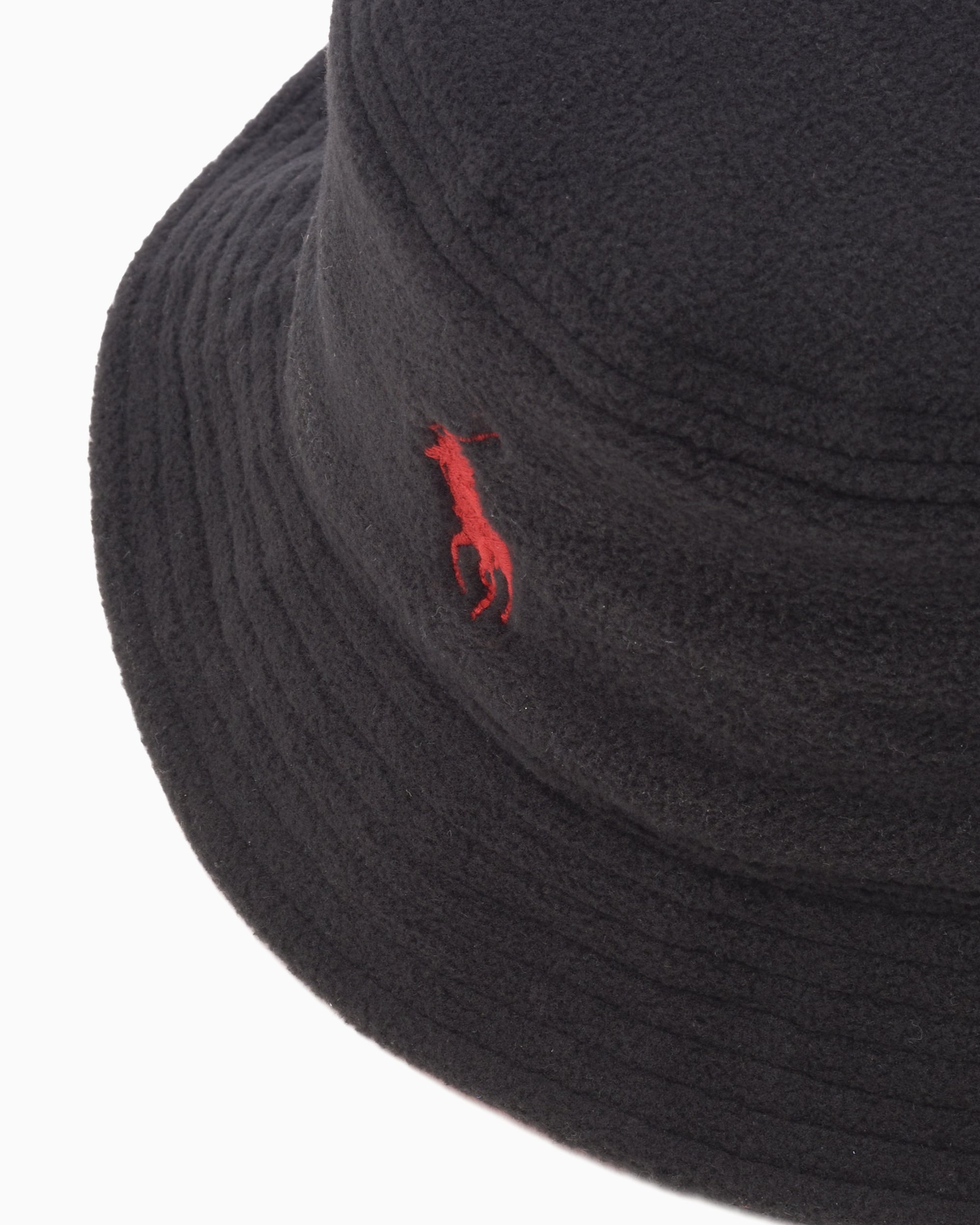 Black and red polo bucket sales hat