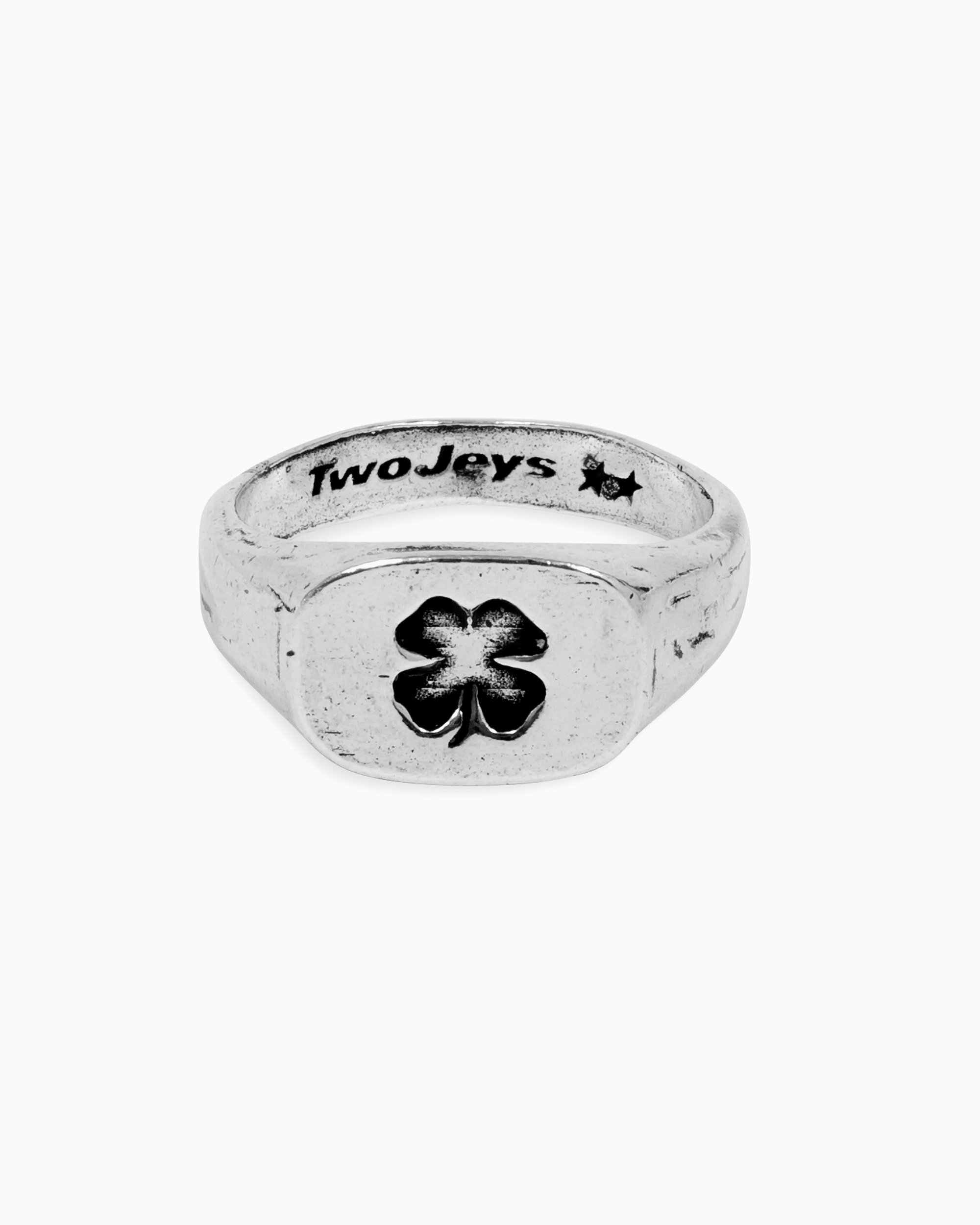 ファッション人気ブランドランキング Clover TwoJeys Signet 20570100120 colored Silver Ring アクセサリー