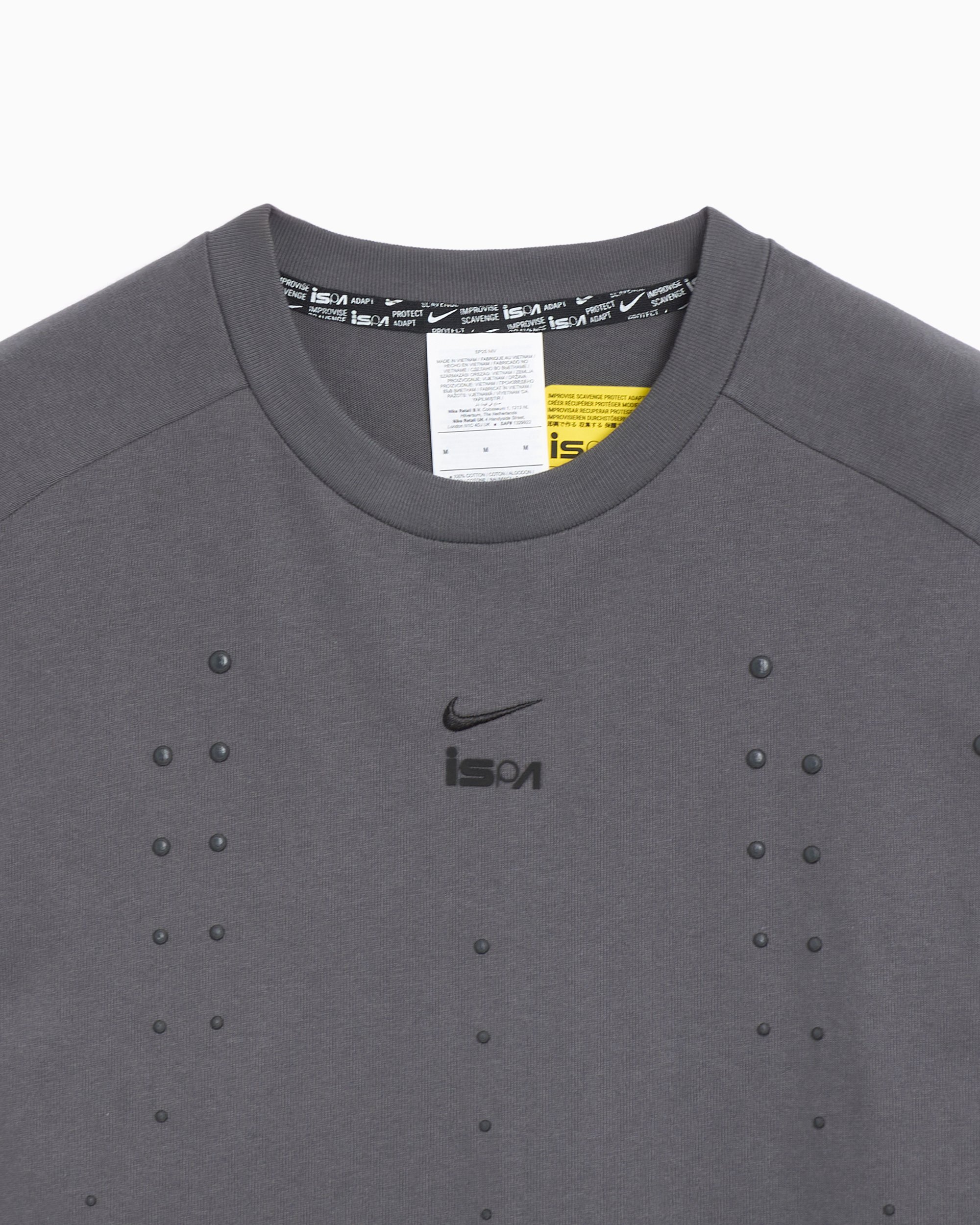 Nike ISPA Unisex Long Sleeve T-Shirt Unisex T-Shirt Gray