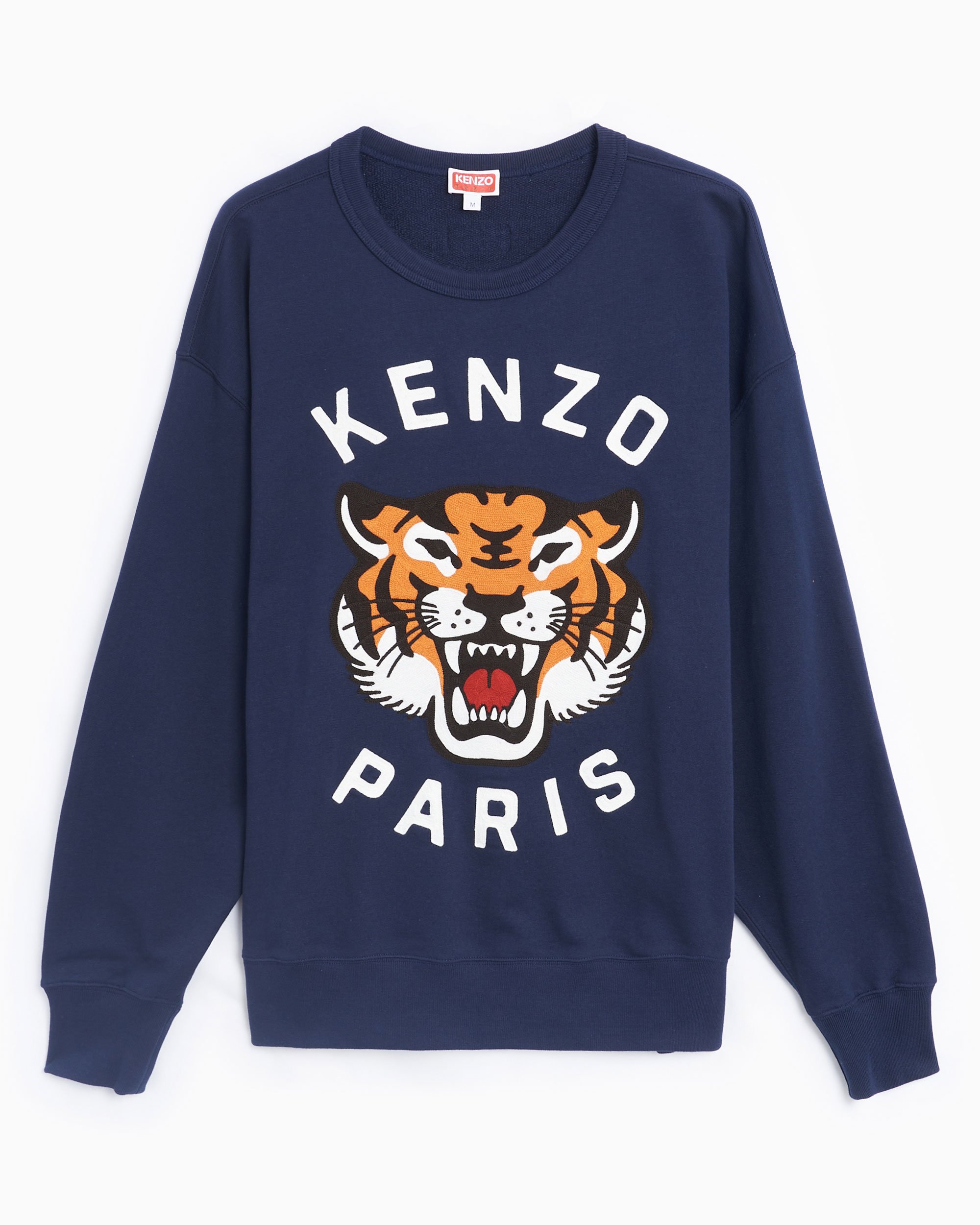 Kenzo Lucky Tiger Unisex Oversized Sweatshirt Azul FE58SW0104MF 77 FOOTDISTRICT