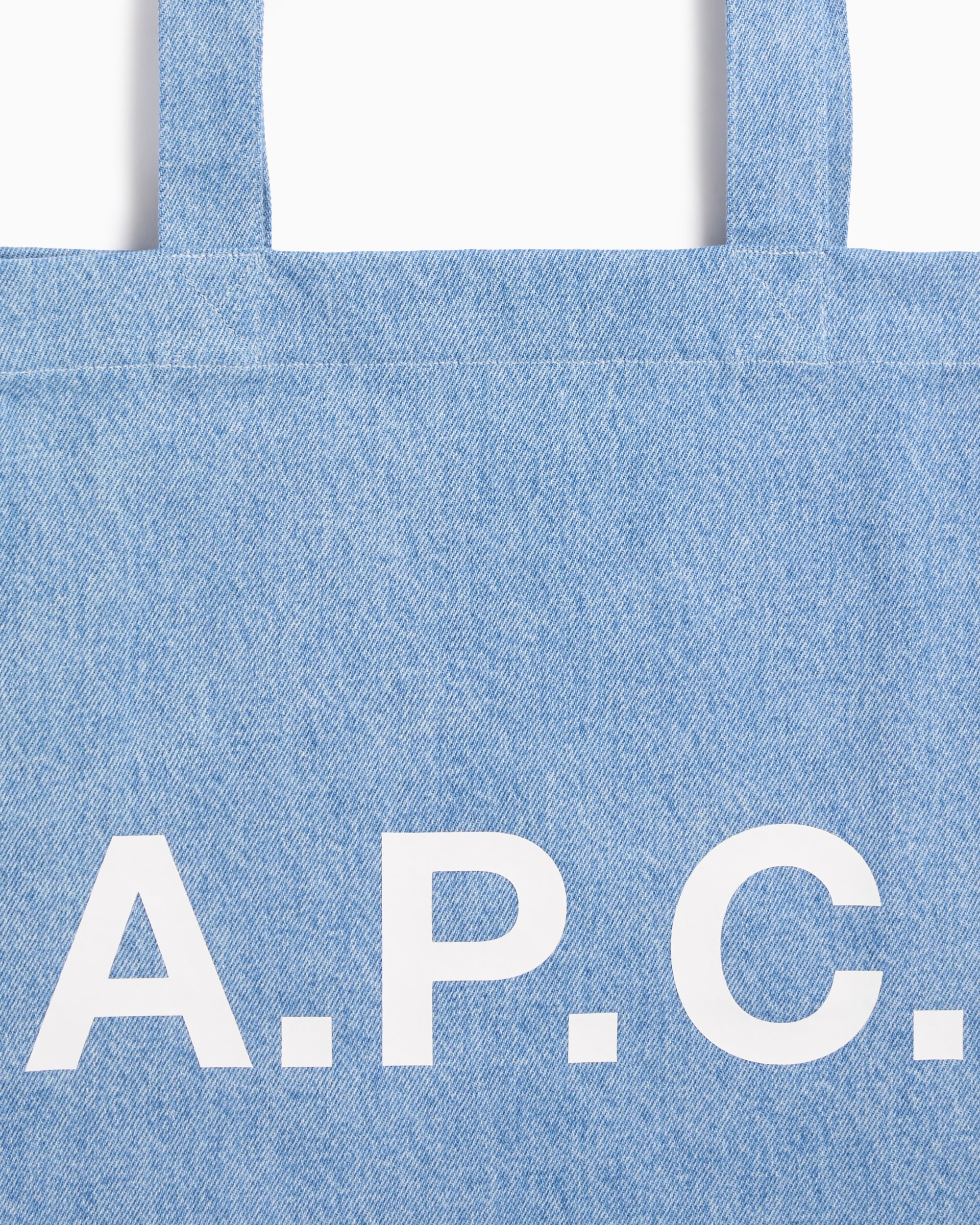 A.P.C. Lou Unisex Tote Bag Blau COGXL M61442 IAB FOOTDISTRICT