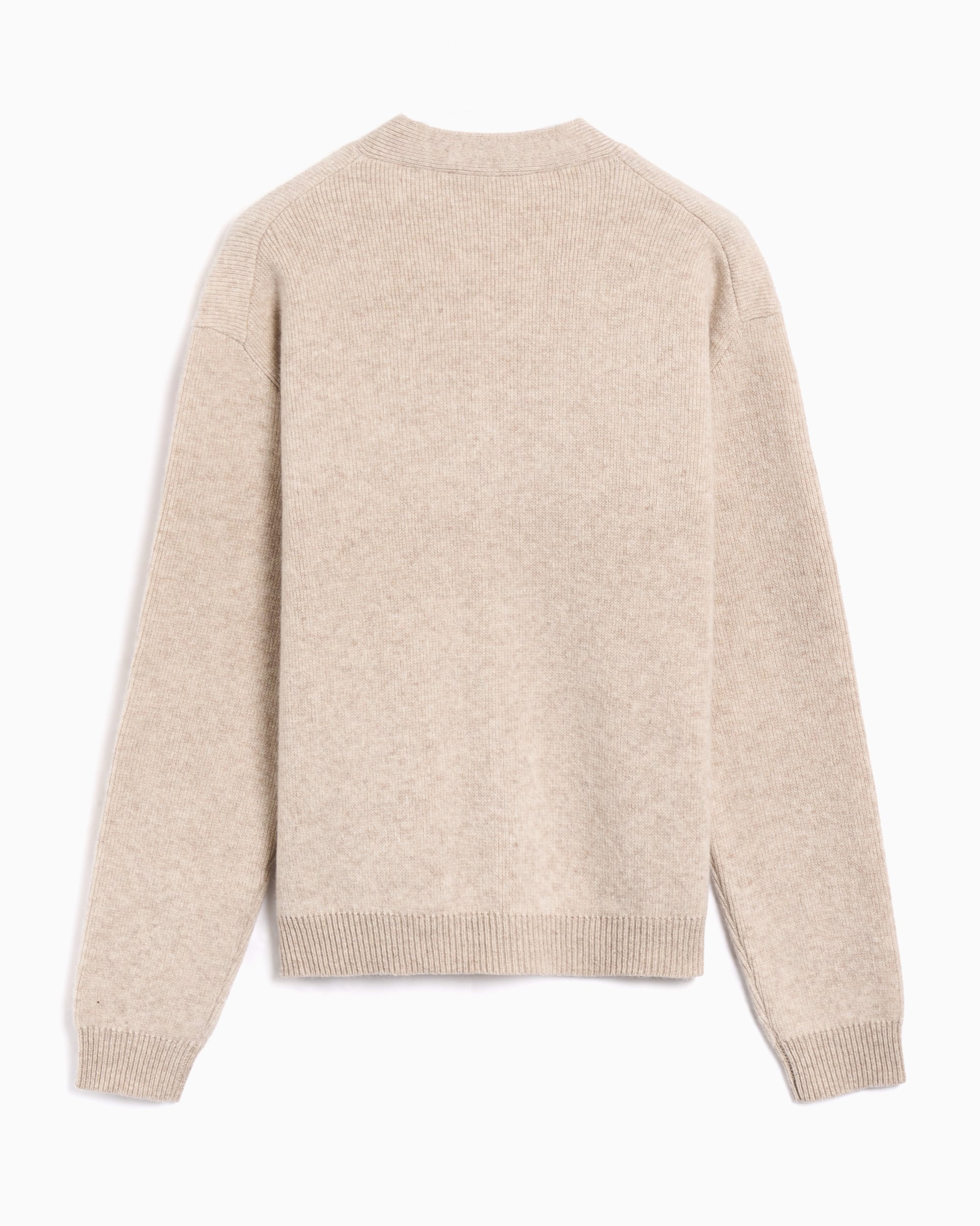 Maison Kitsuné Fox Head Relaxed Men's Cardigan Beige