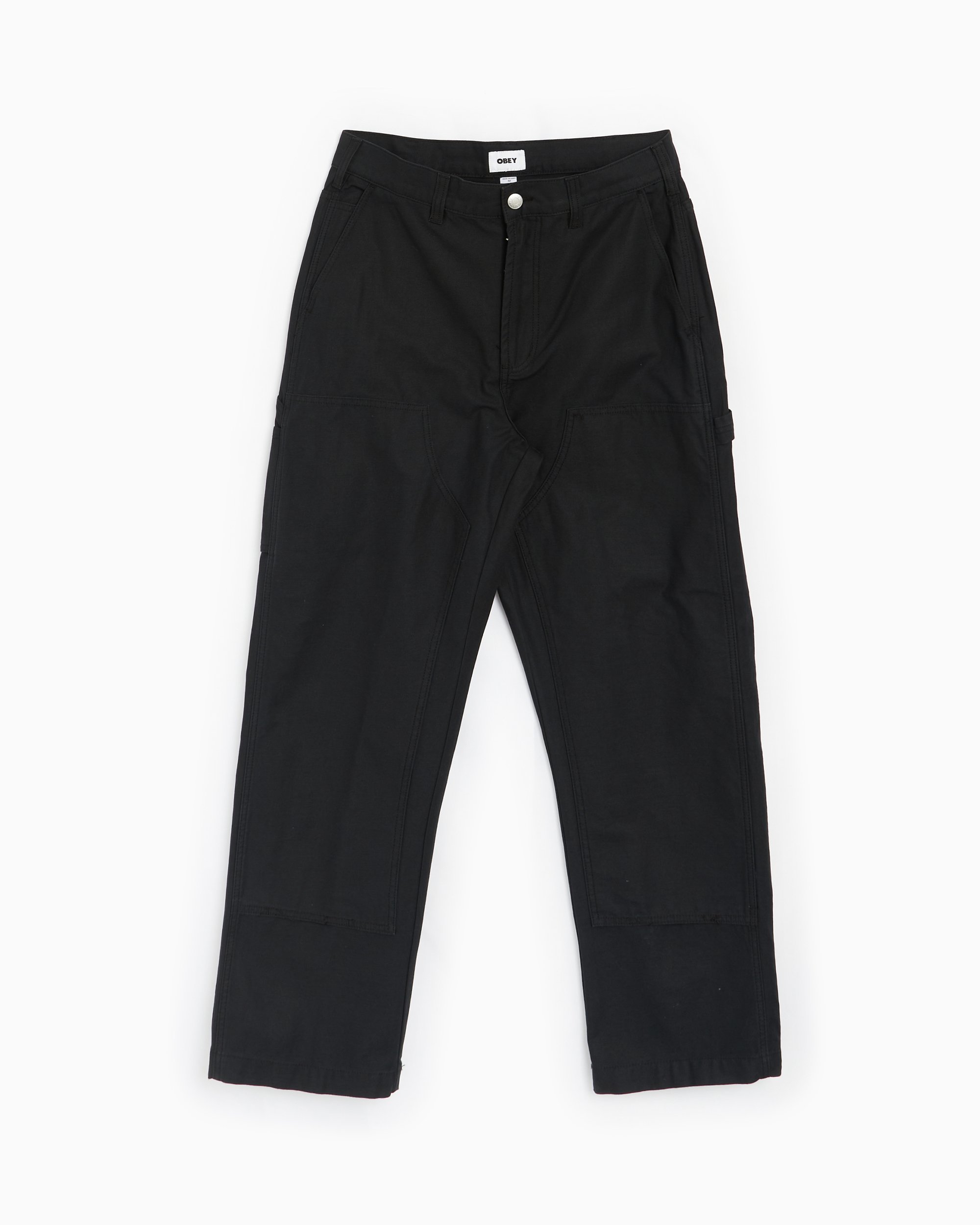 OBEY Clothing Big Timer Men's Twill Double Knee Pants Nero 142020211-BLK |  FOOTDISTRICT