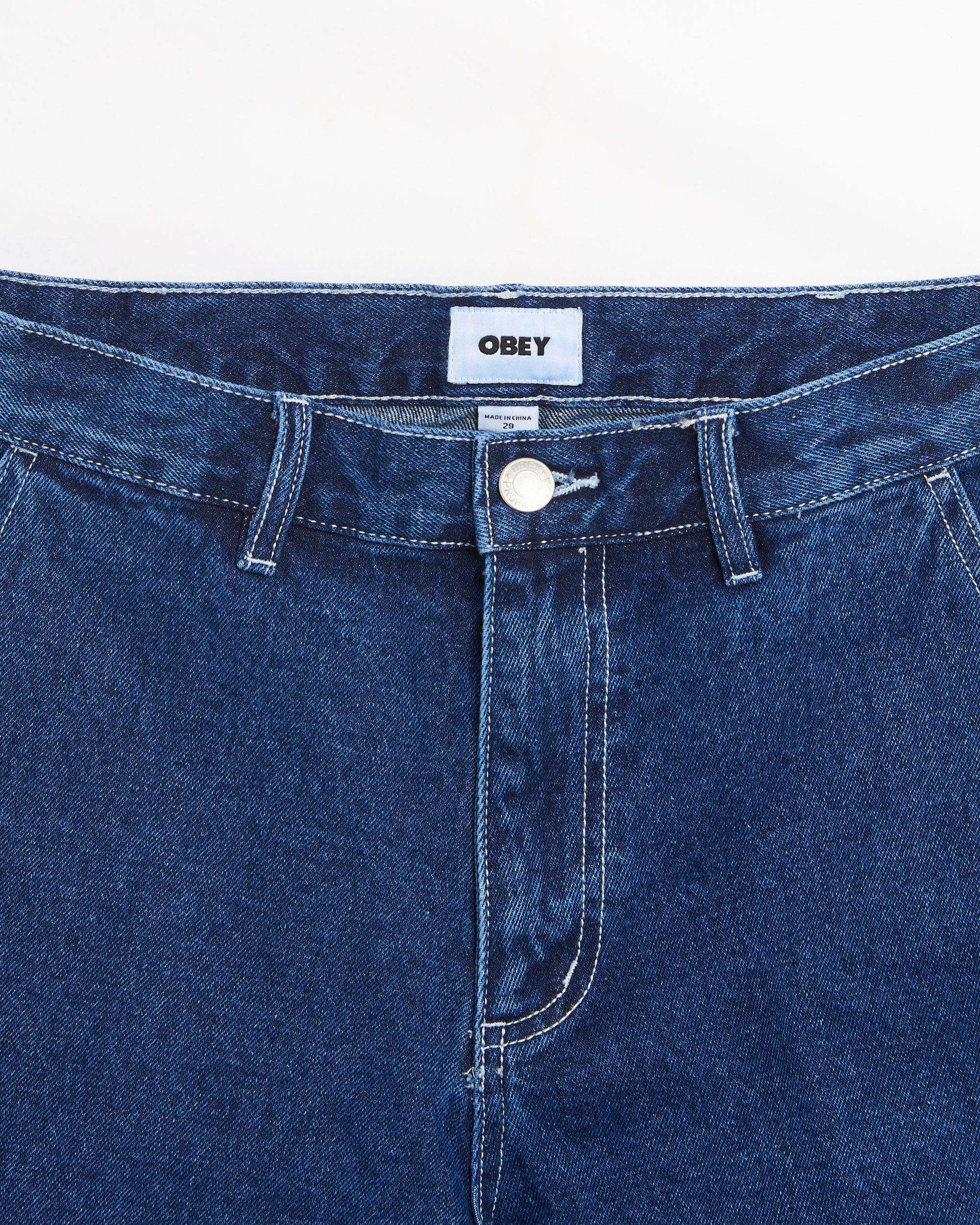 OBEY Clothing Bigwig Men's Denim Carpenter Shorts Azul