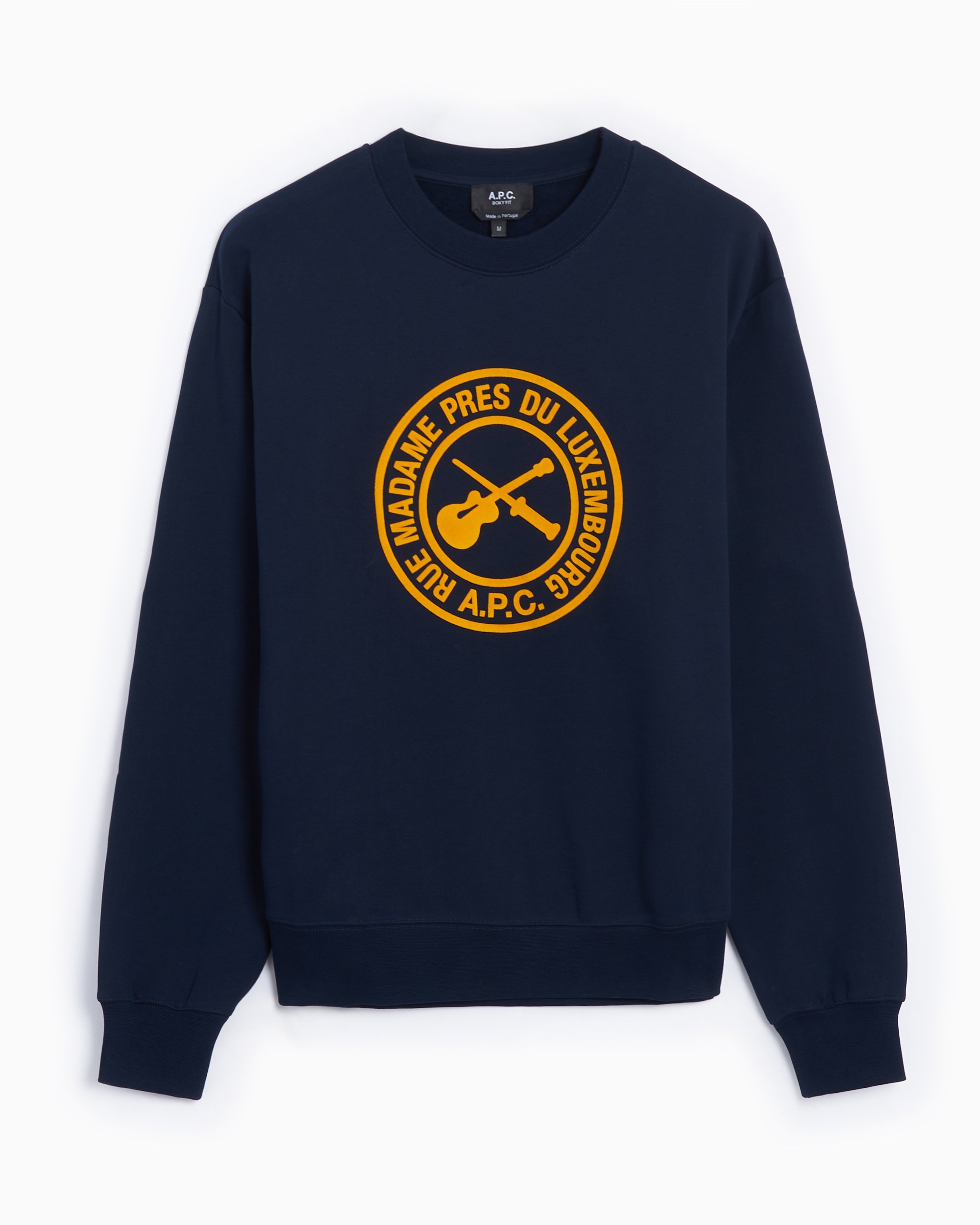 A.P.C. Boxy VPC Guitare Men s Sweatshirt Blue COHBR H27951 IAK FOOTDISTRICT