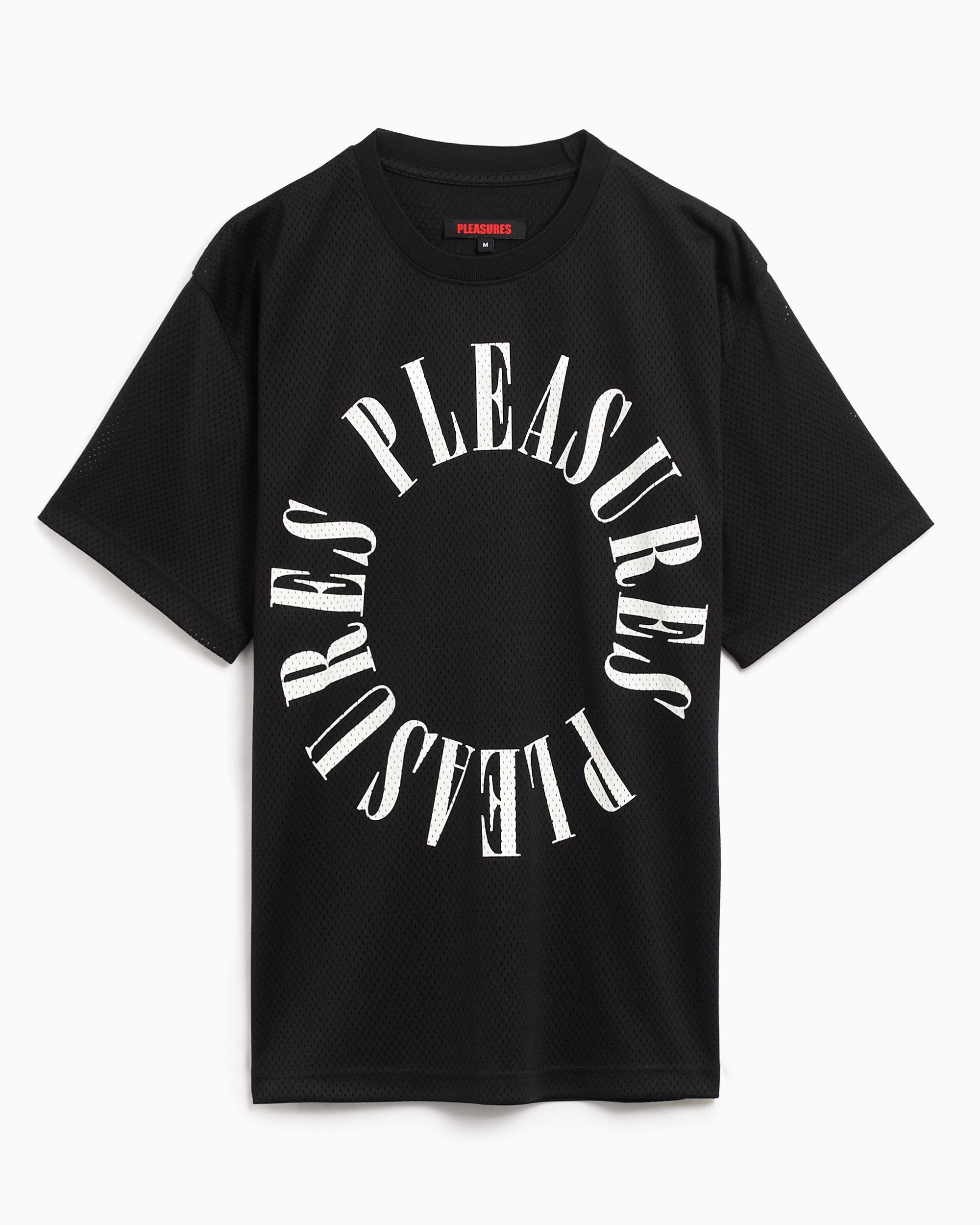 Pleasures Motive Men s Mesh T Shirt Schwarz P24SU006 BLACK FOOTDISTRICT