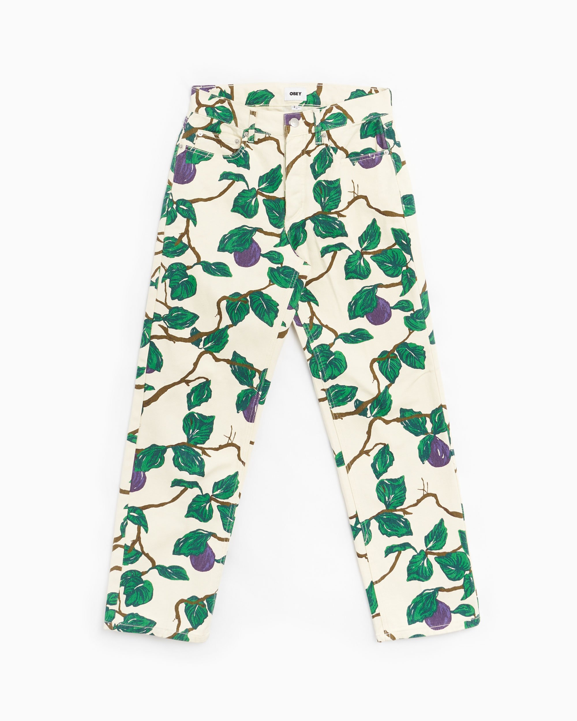 OBEY Clothing Hardwork Men's Printed Denim Pants Multi