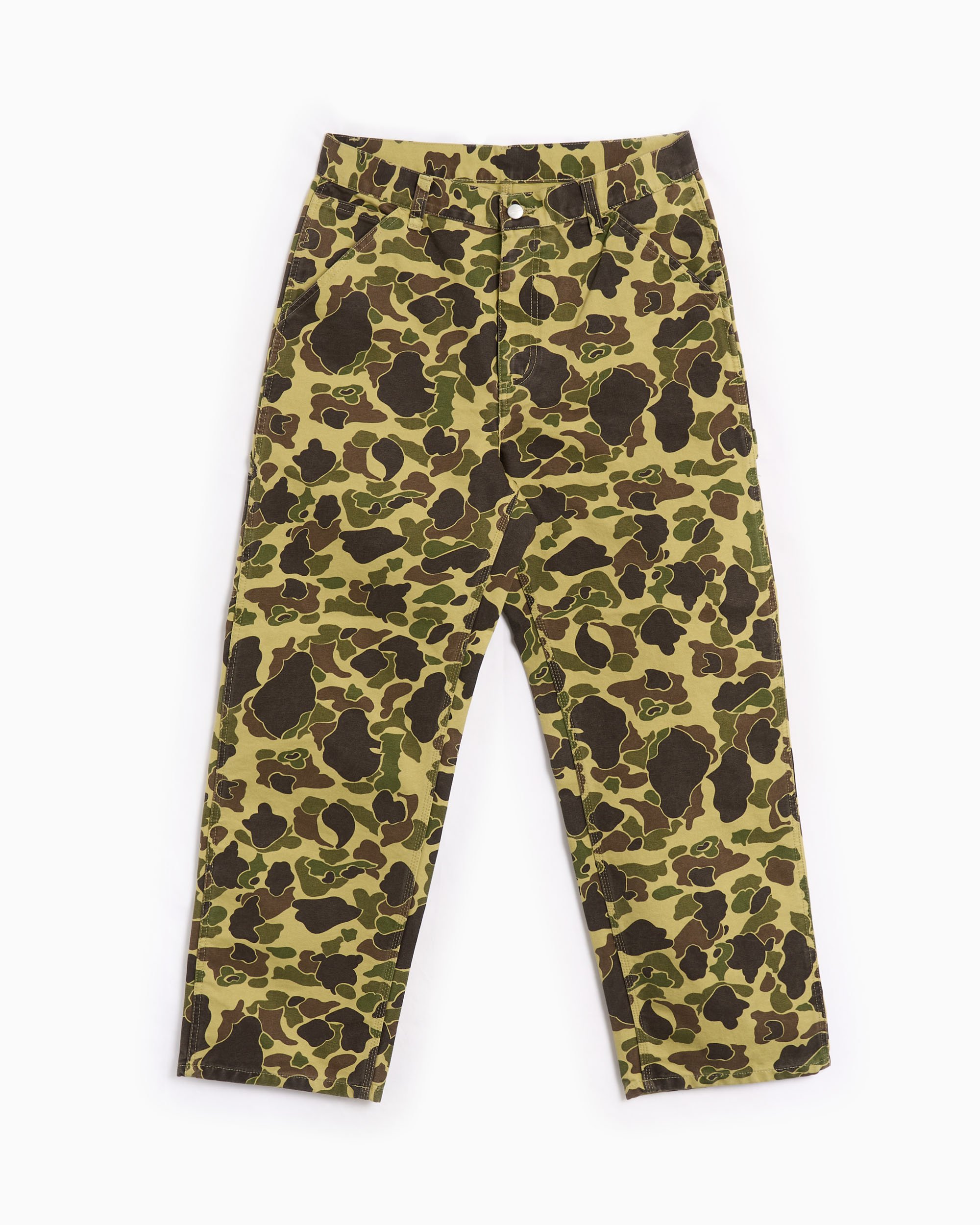 Carhartt WIP Duck Single Knee Camo Unisex Pants Brown, Green