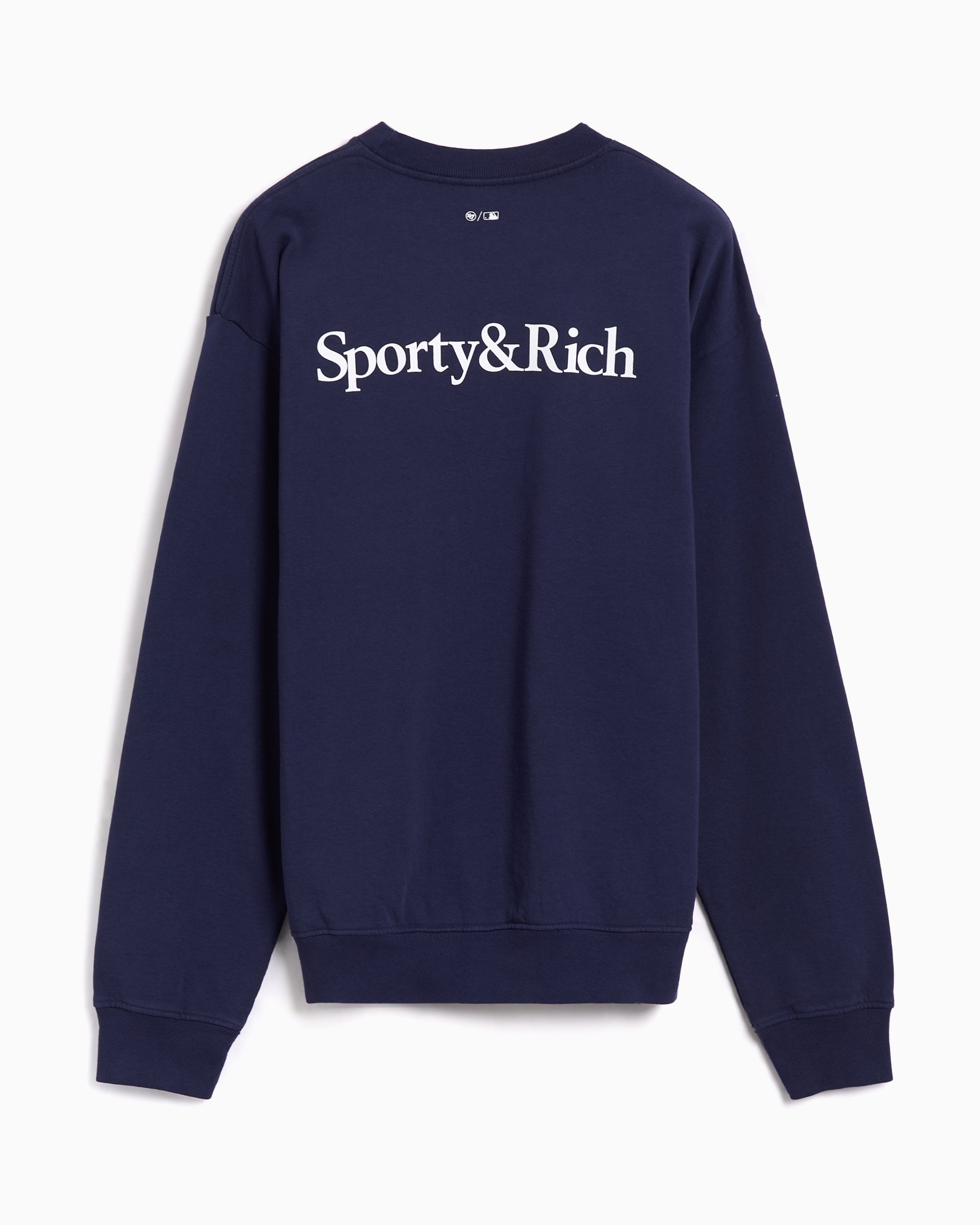 Sporty & Rich x 47 Brand Yankees Serif Logo Unisex Sweatshirt Blue