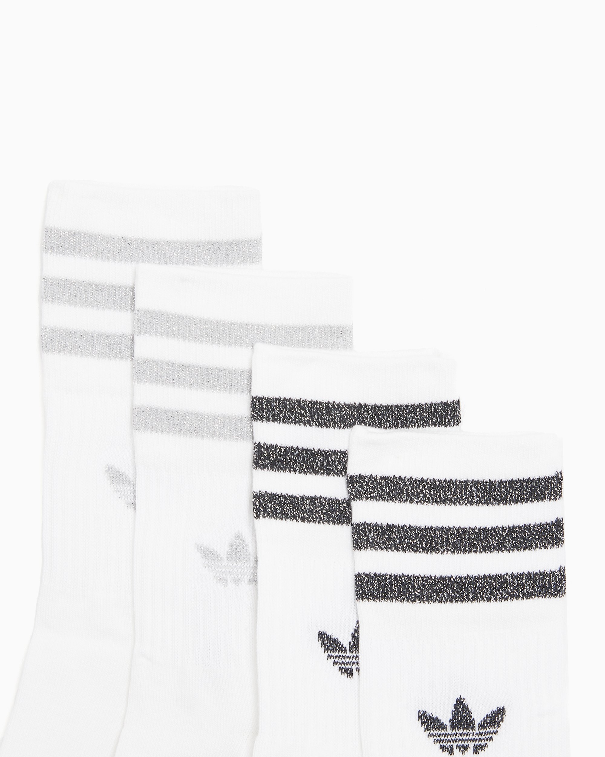 adidas Mid Cut Unisex Glitter Socks 2 Pack Bianco HC9561 FOOTDISTRICT