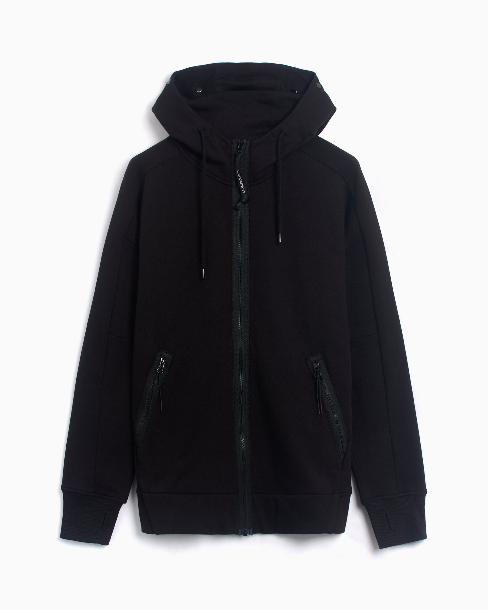 日本初の Zip-Up Men's Company CP Sweatshirt 18CMSS028A005086W Black ネイル用品