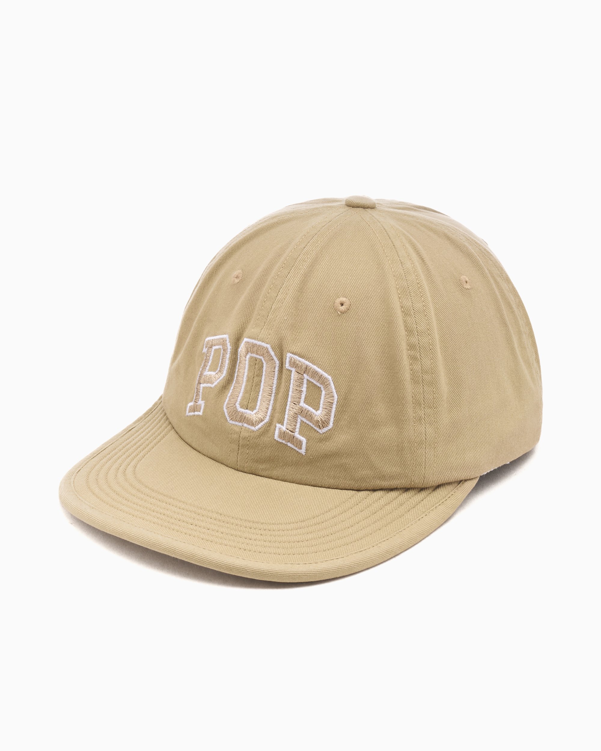 Pop Trading Company Arch 6 Panel Flexfoam Unisex Cap Beige POPSS25_08-002 |  FOOTDISTRICT