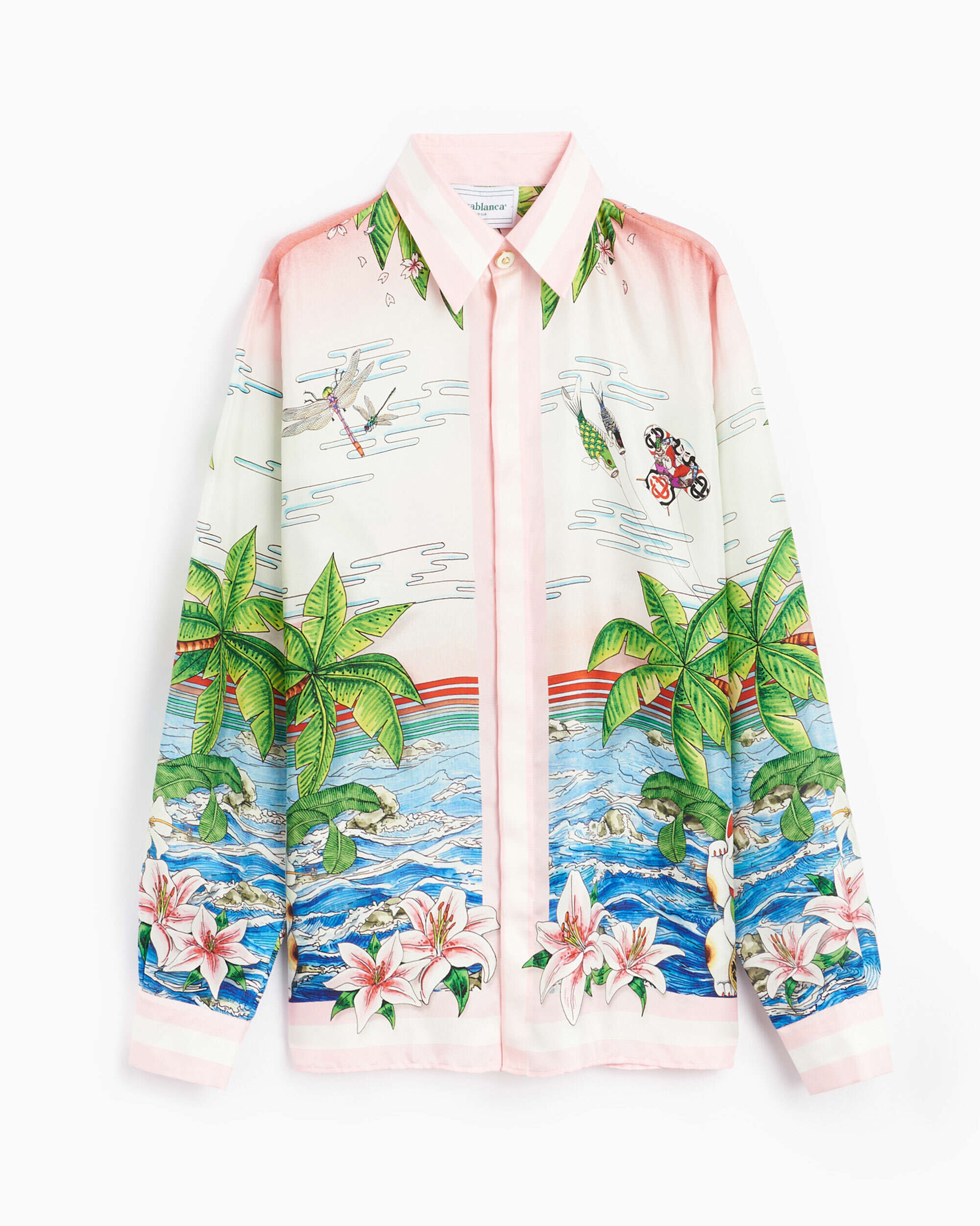 Casablanca Tennis Club Sunset Men's Silk Shirt Multi MS22-SH-021-TABLE- TENNIS-CLUB-SUNSET | FOOTDISTRICT