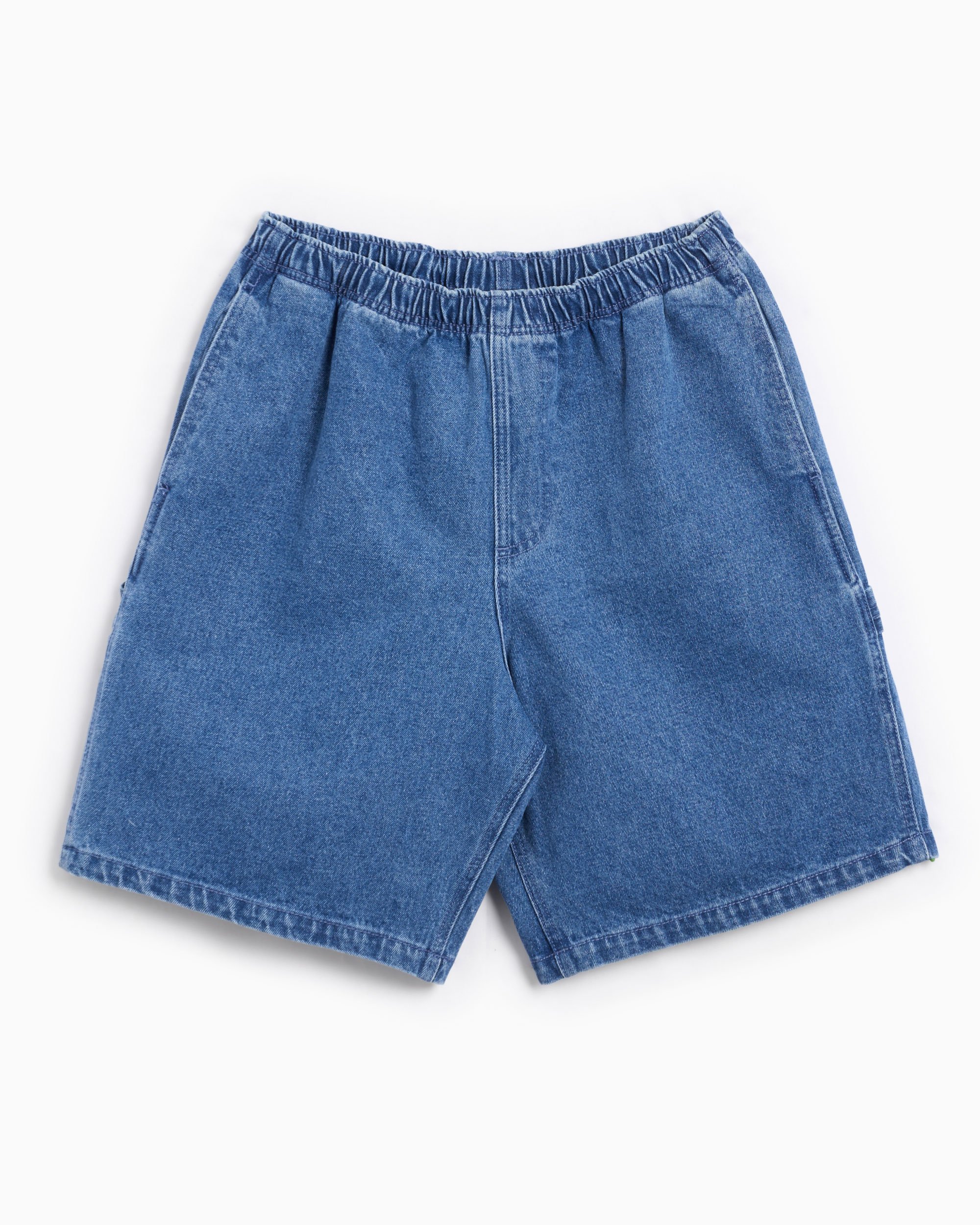 Mens elastic waist jean shorts discount