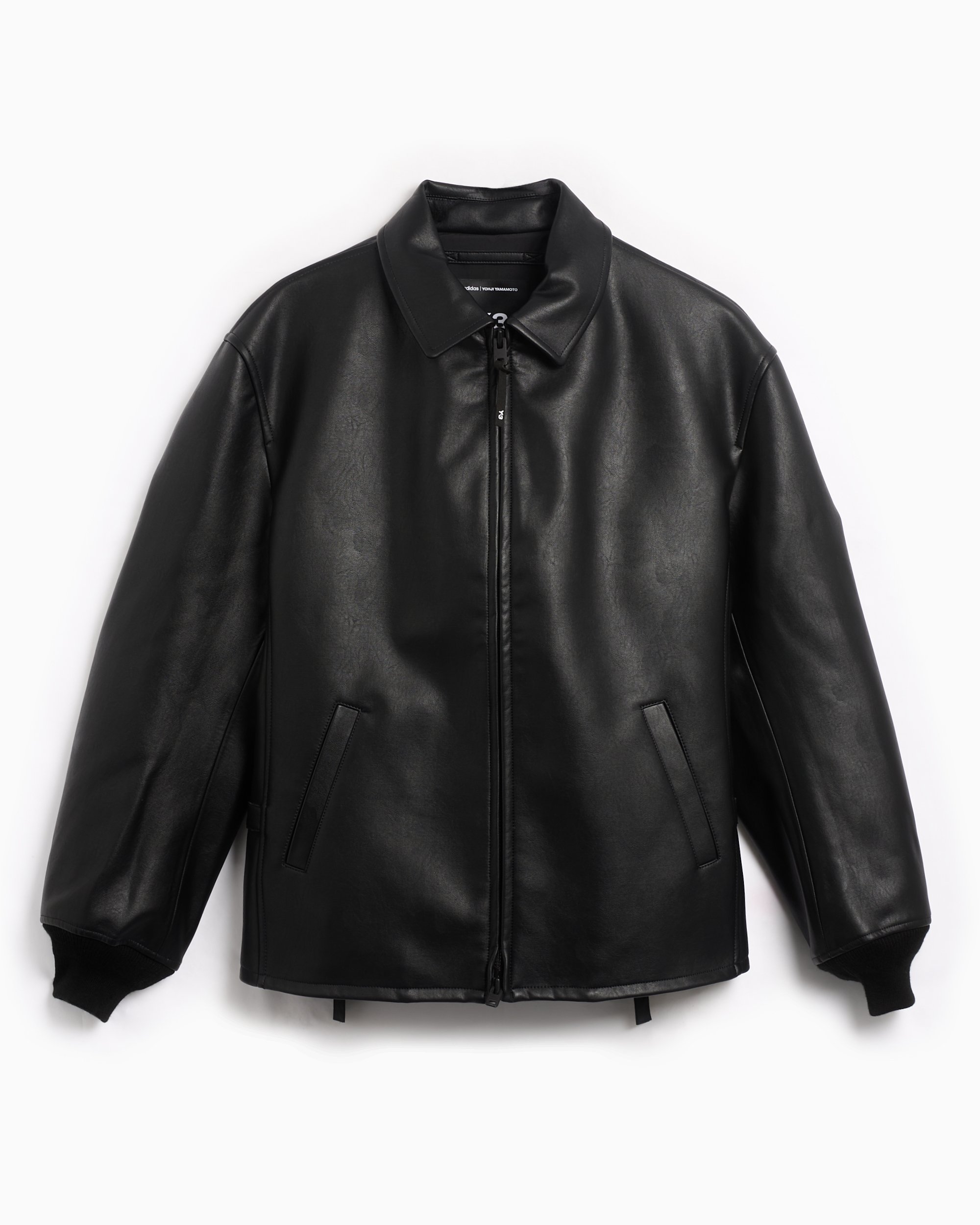 Adidas Y-3 Men's Pleather Bomber Oversize Men's Bomber Black