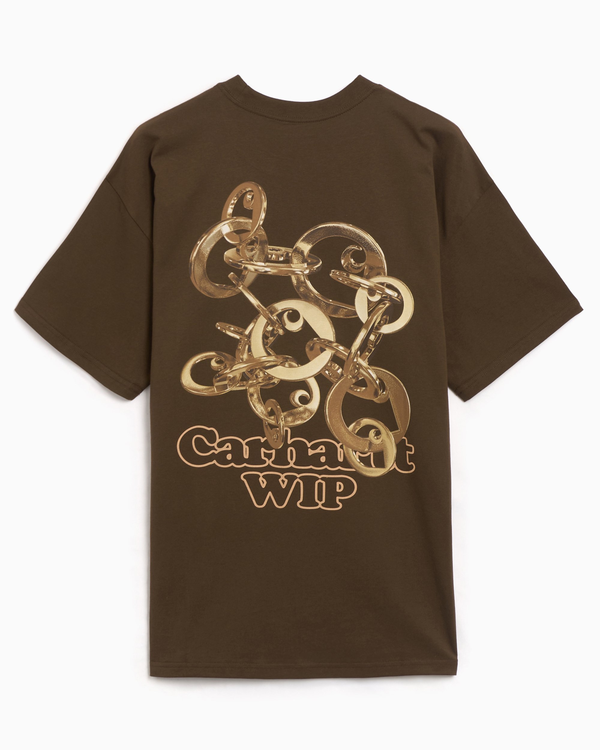 Carhartt WIP Linked Charms Men's T-Shirt Brown I034410-2P1XX | FOOTDISTRICT