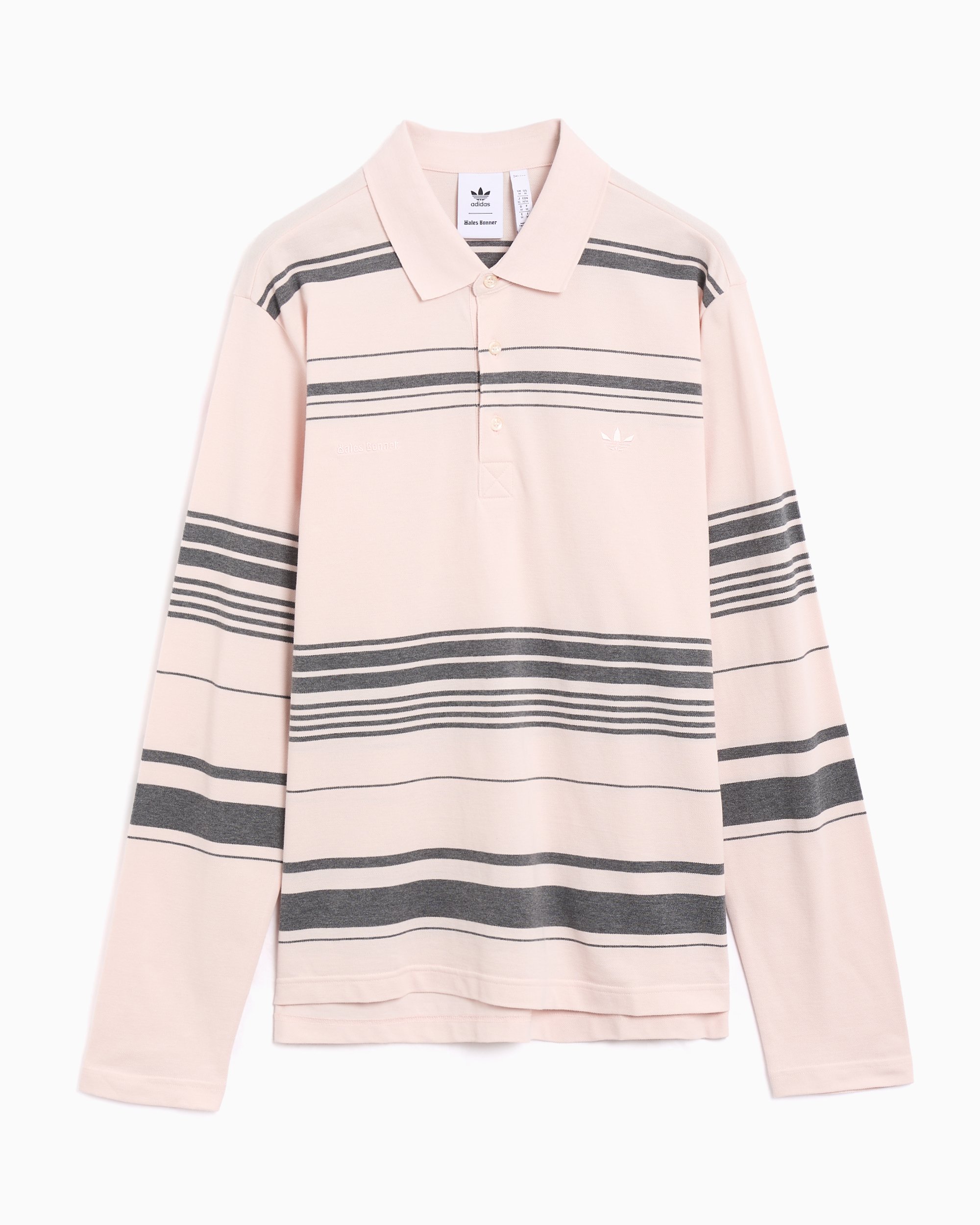 adidas Originals x Wales Bonner Striped Men's Polo Shirt Pink