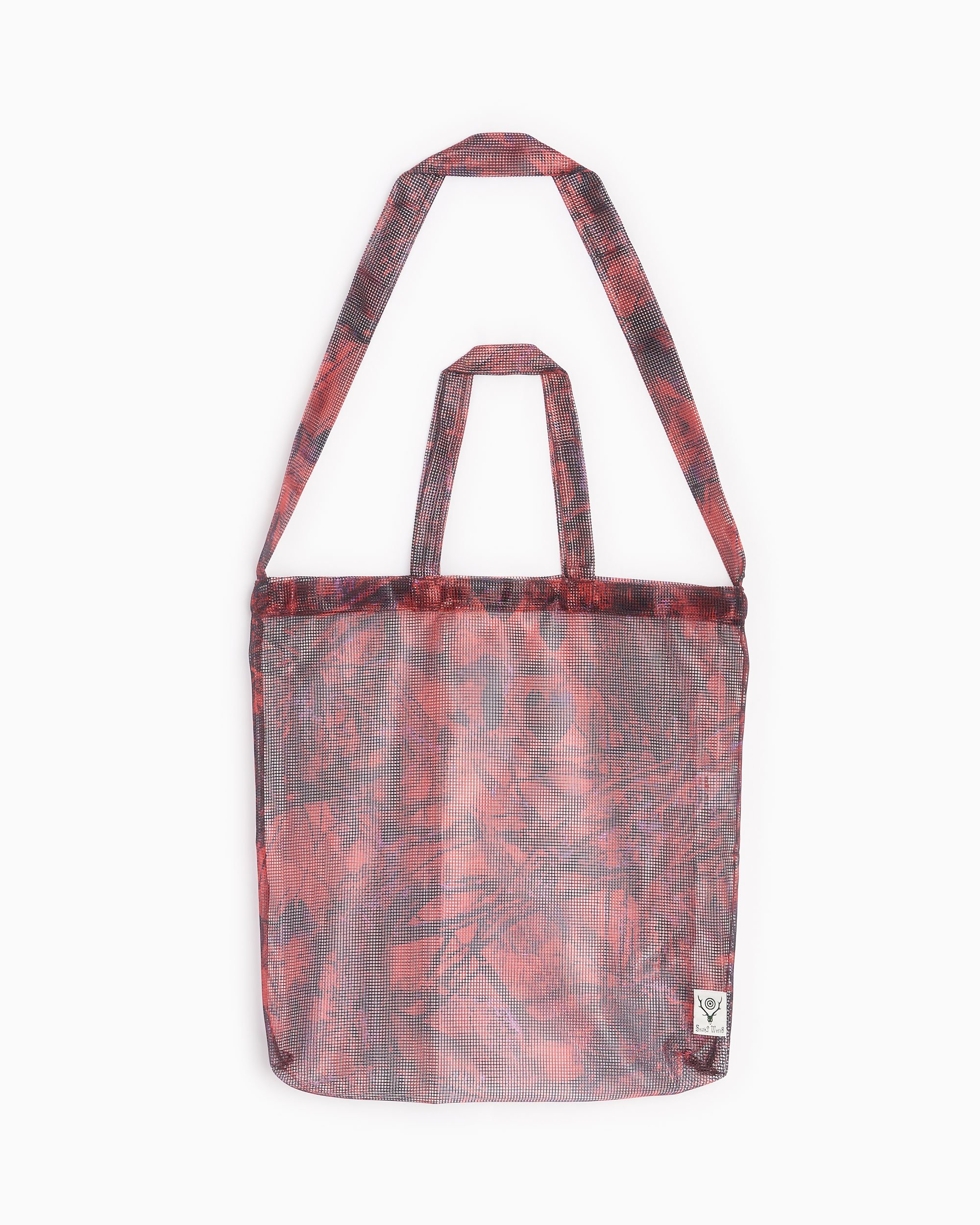 South2 West8 Heavyweight Mesh Unisex Grocery Bag Red MR662-A