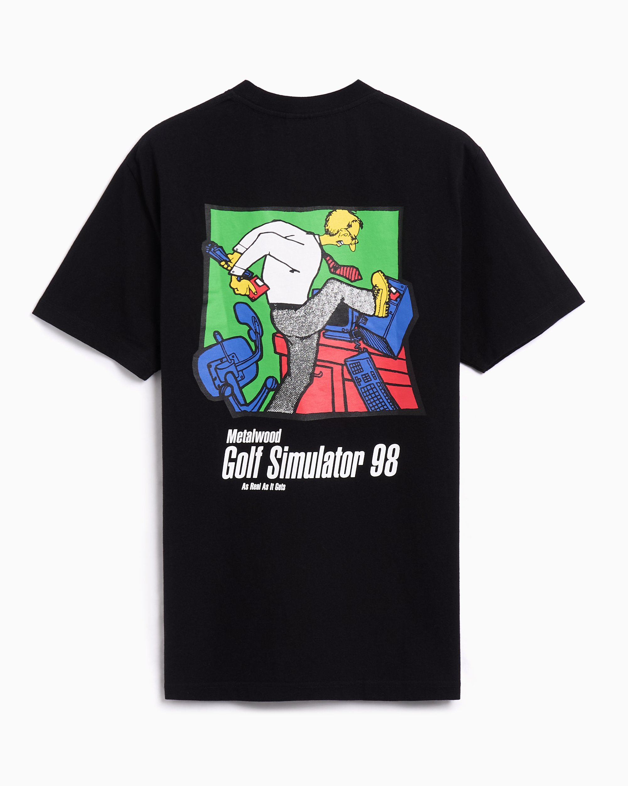 Metalwood Simulator 98 Graphic Regular Men's T-Shirt Black
