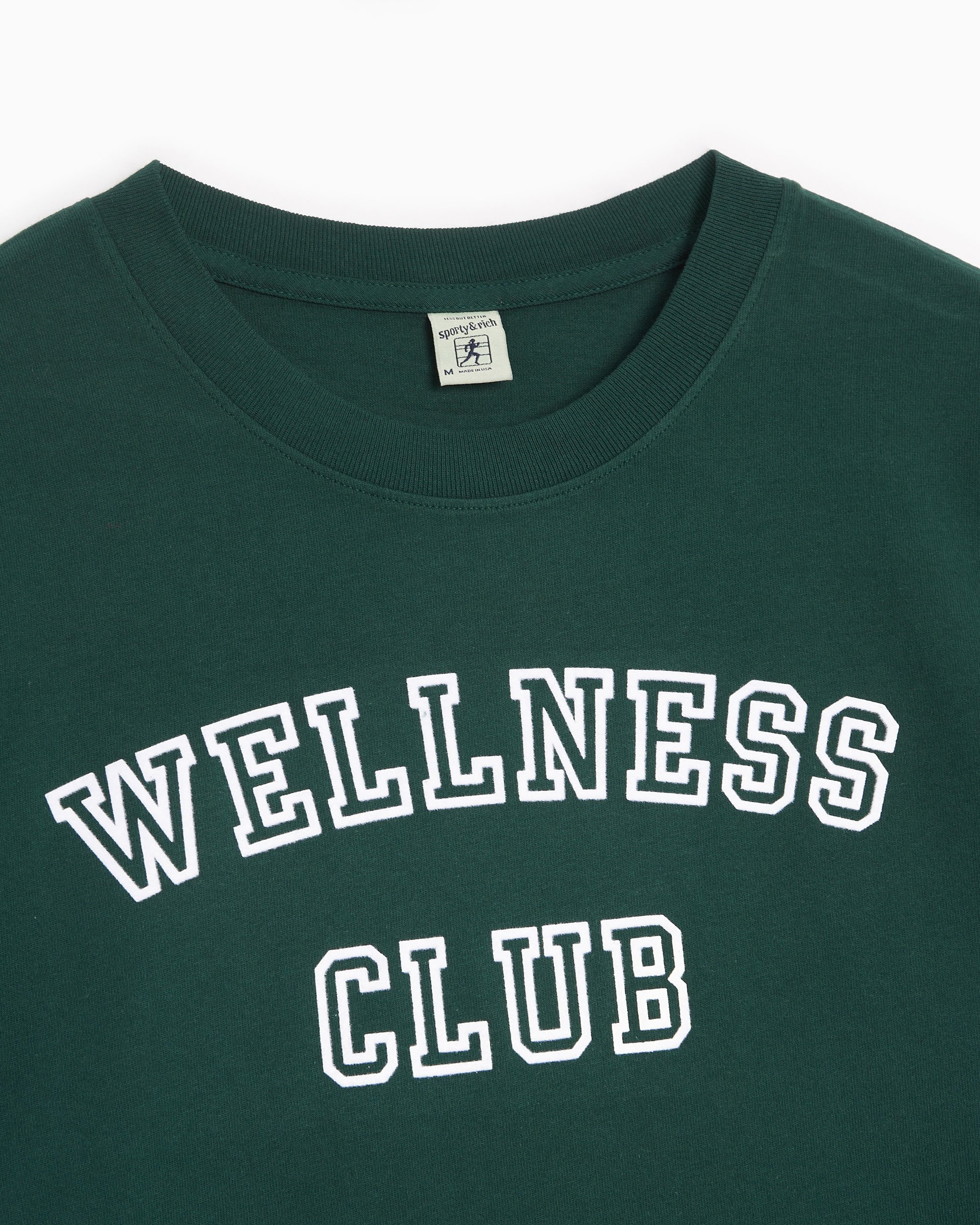 Sporty & Rich Wellness Club Flocked Women's Cropped T-Shirt