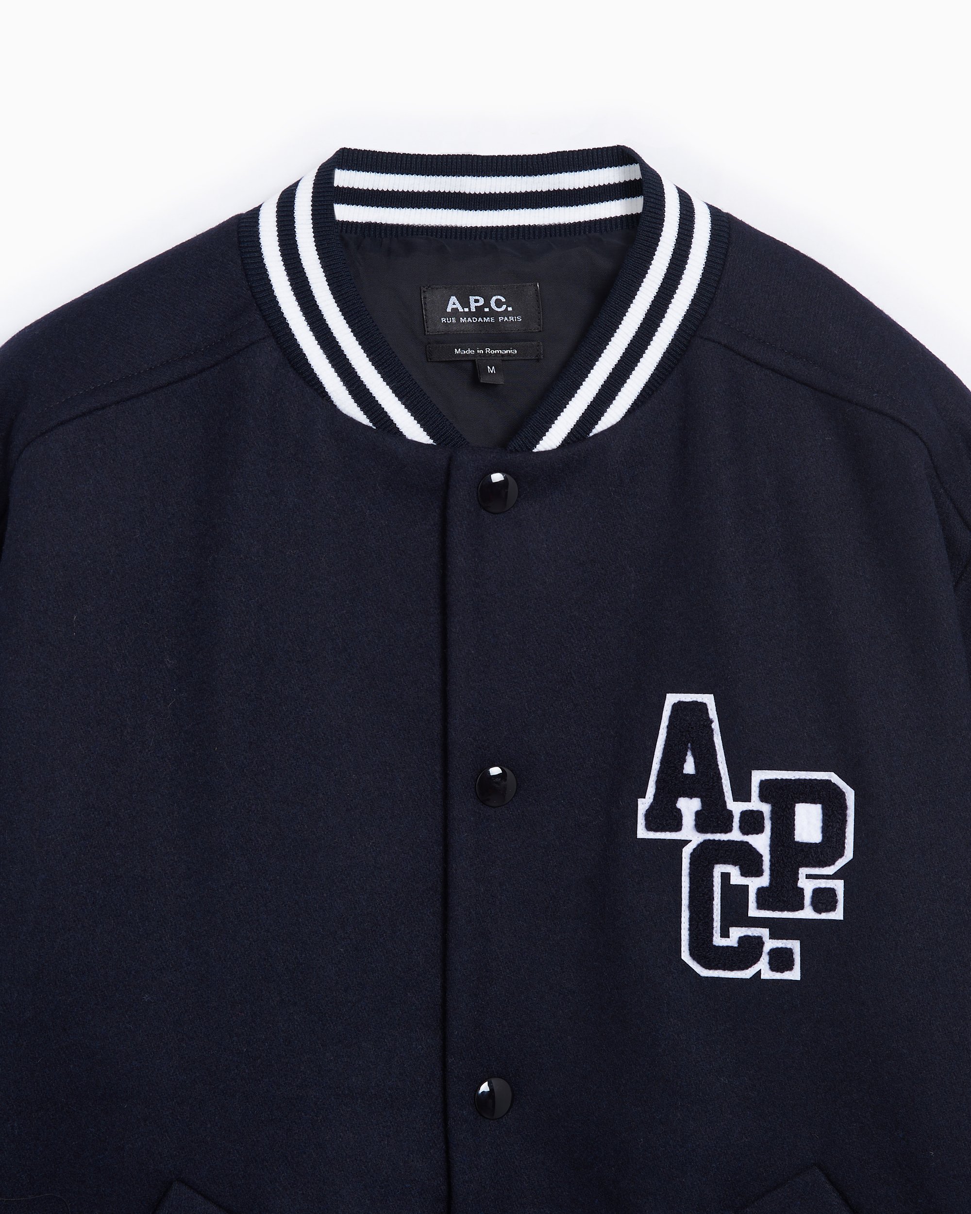 A.P.C. Micky Men's Bomber Blue WOANW-M02974-PIN | FOOTDISTRICT A.P.C. Micky Men's Bomber Blue WOANW-M02974-PIN | FOOTDISTRICT