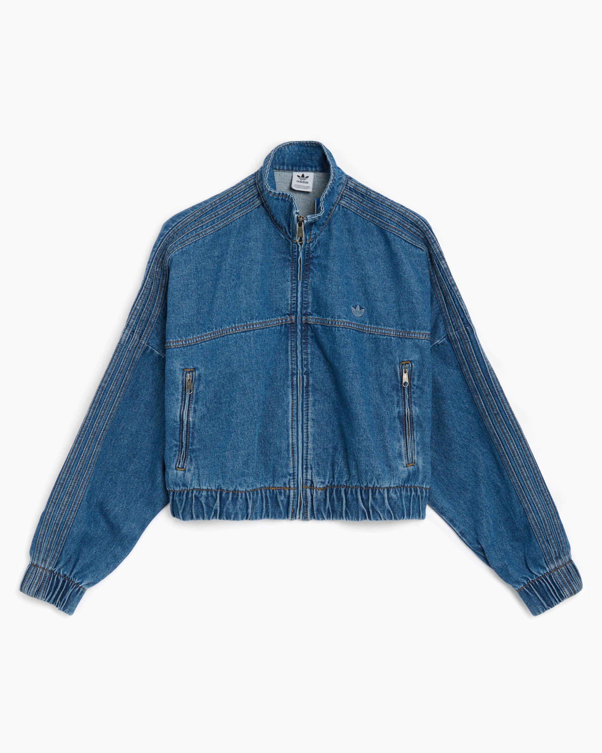 adidas Originals Women s Denim Jacket Blu IW5762 FOOTDISTRICT