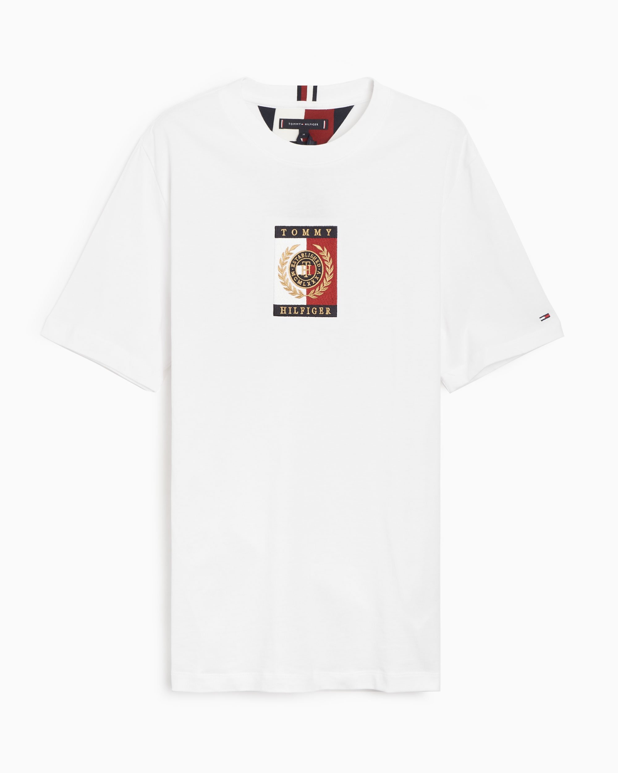 Online Square Tommy at Icon Men\'s FOOTDISTRICT Hilfiger MW0MW24556-YBR| Buy T-Shirt White