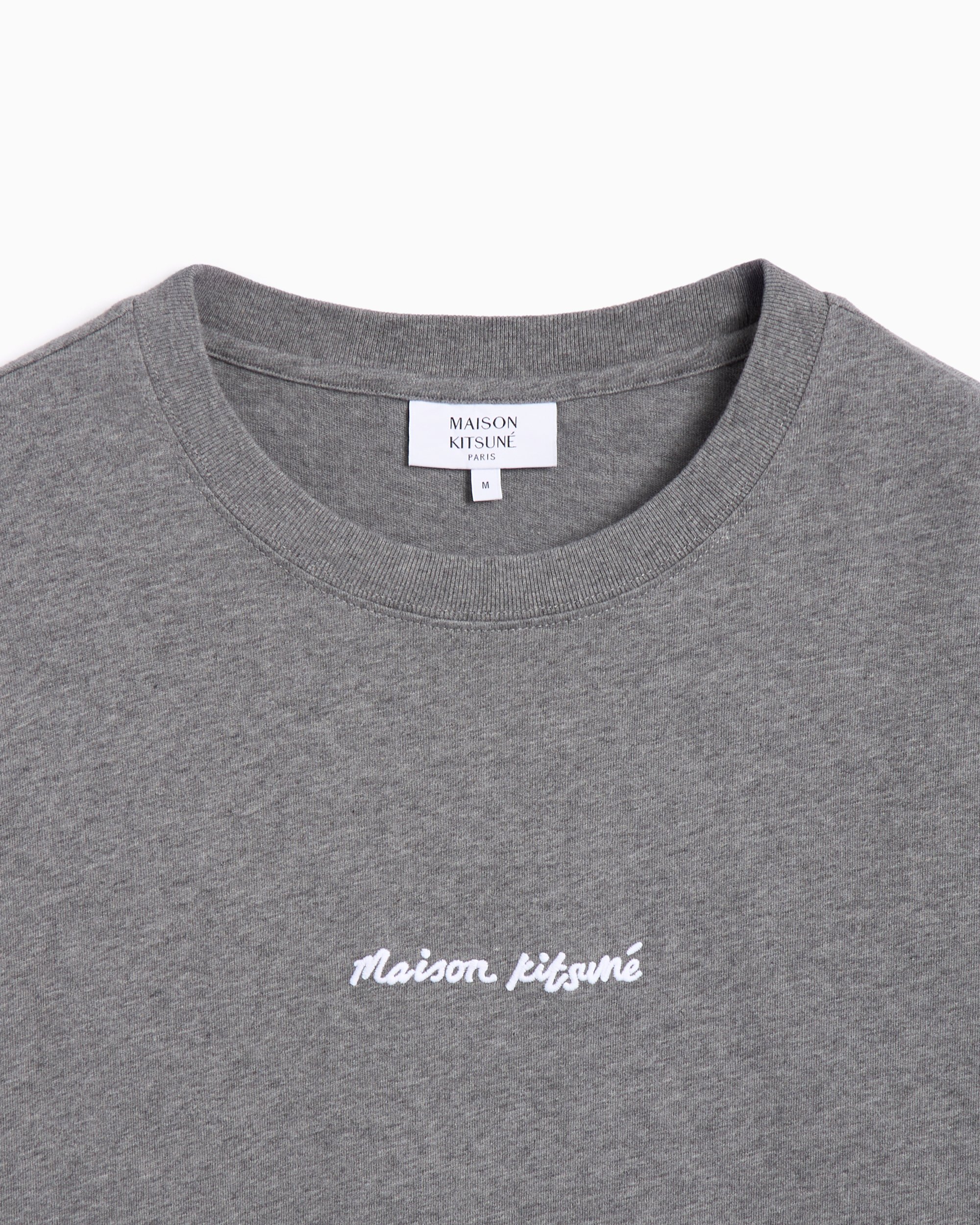 Maison Kitsuné Maison Kitsuné Embroidery Men's Oversize T Maison Kitsuné Maison Kitsuné Embroidery Men's Oversize T