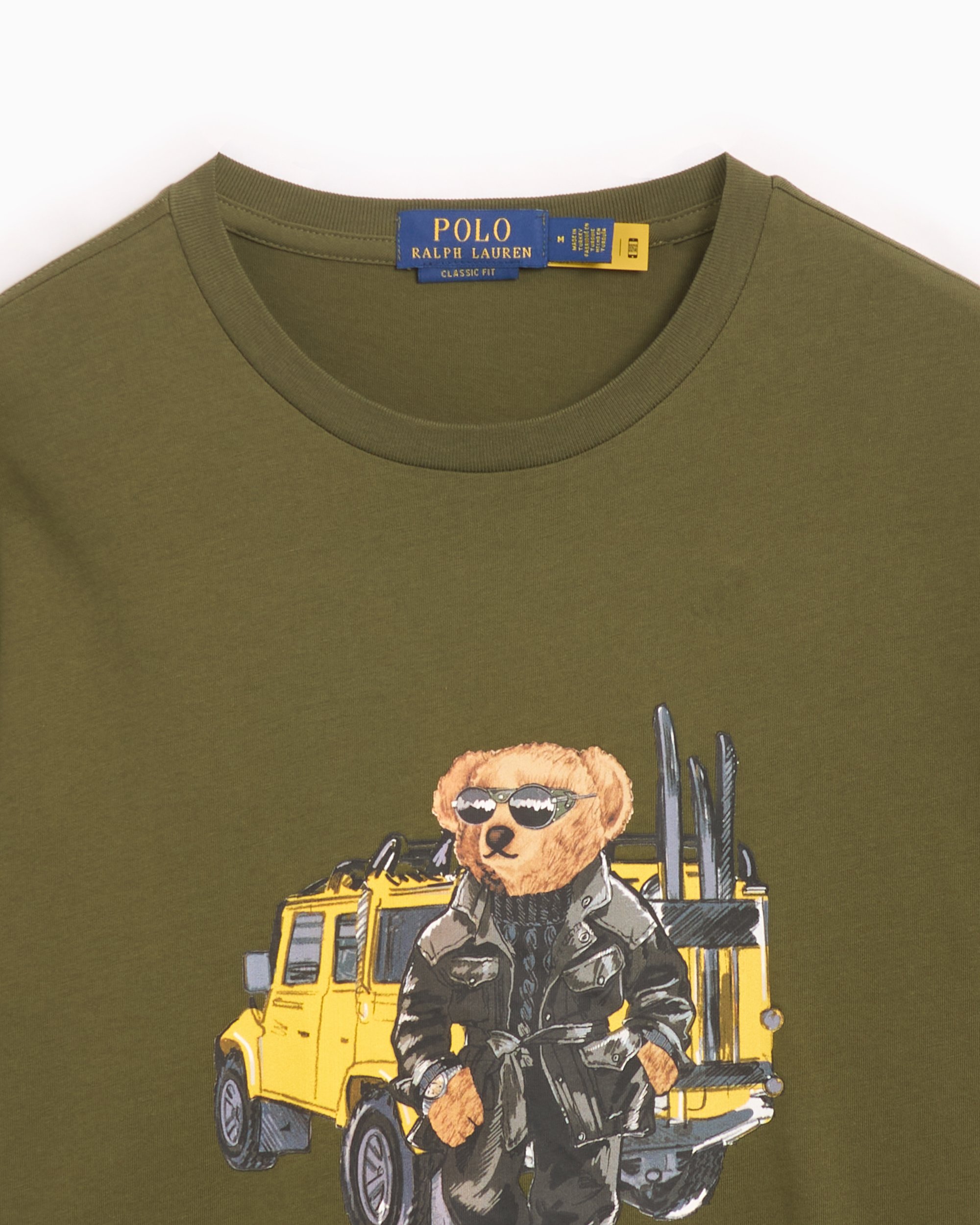 Polo Ralph Lauren Bear Men s Truck T Shirt Green 710854497042 FOOTDISTRICT
