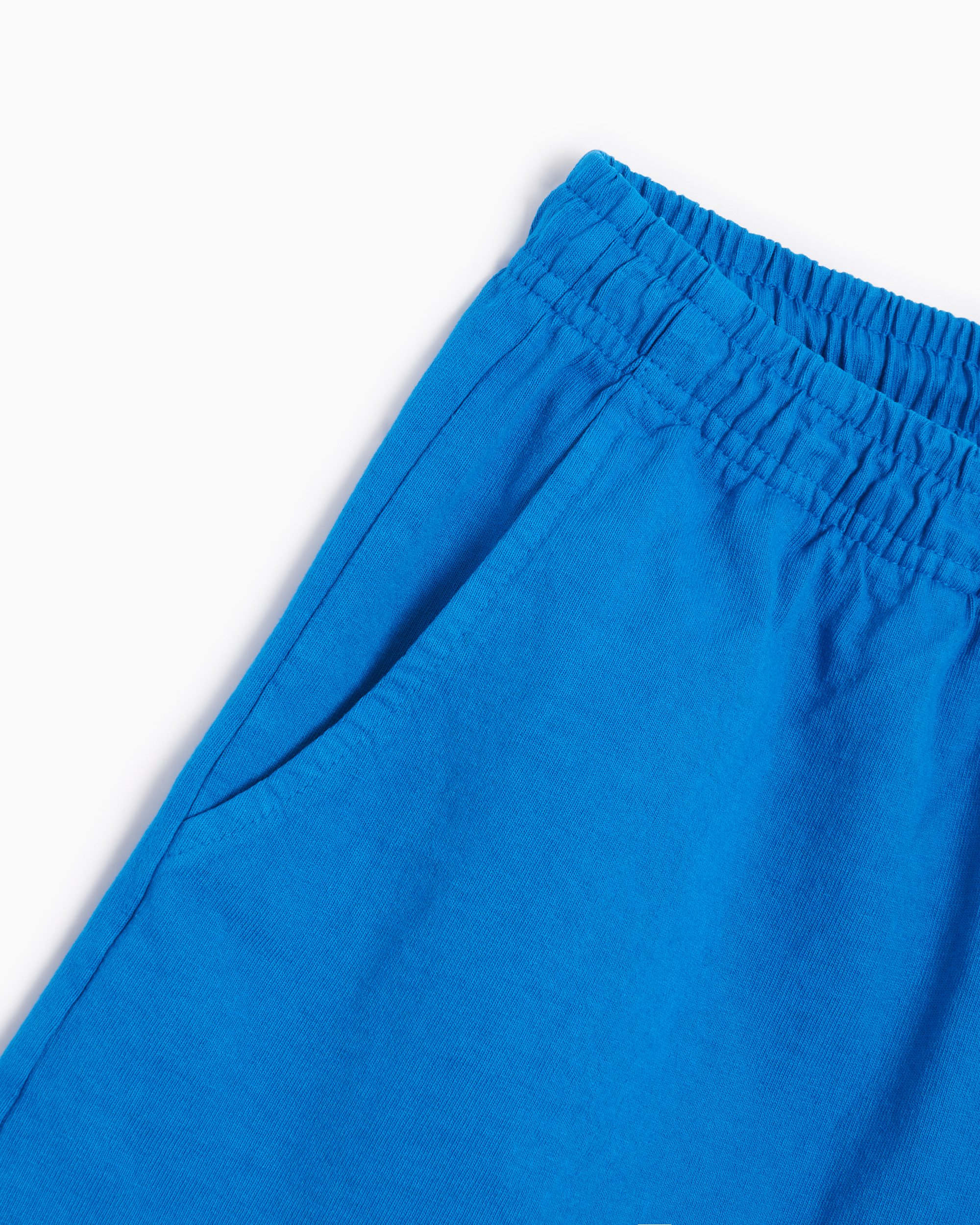 Sporty & Rich Cursive Logo Embroidered Disco Women's Shorts Blue
