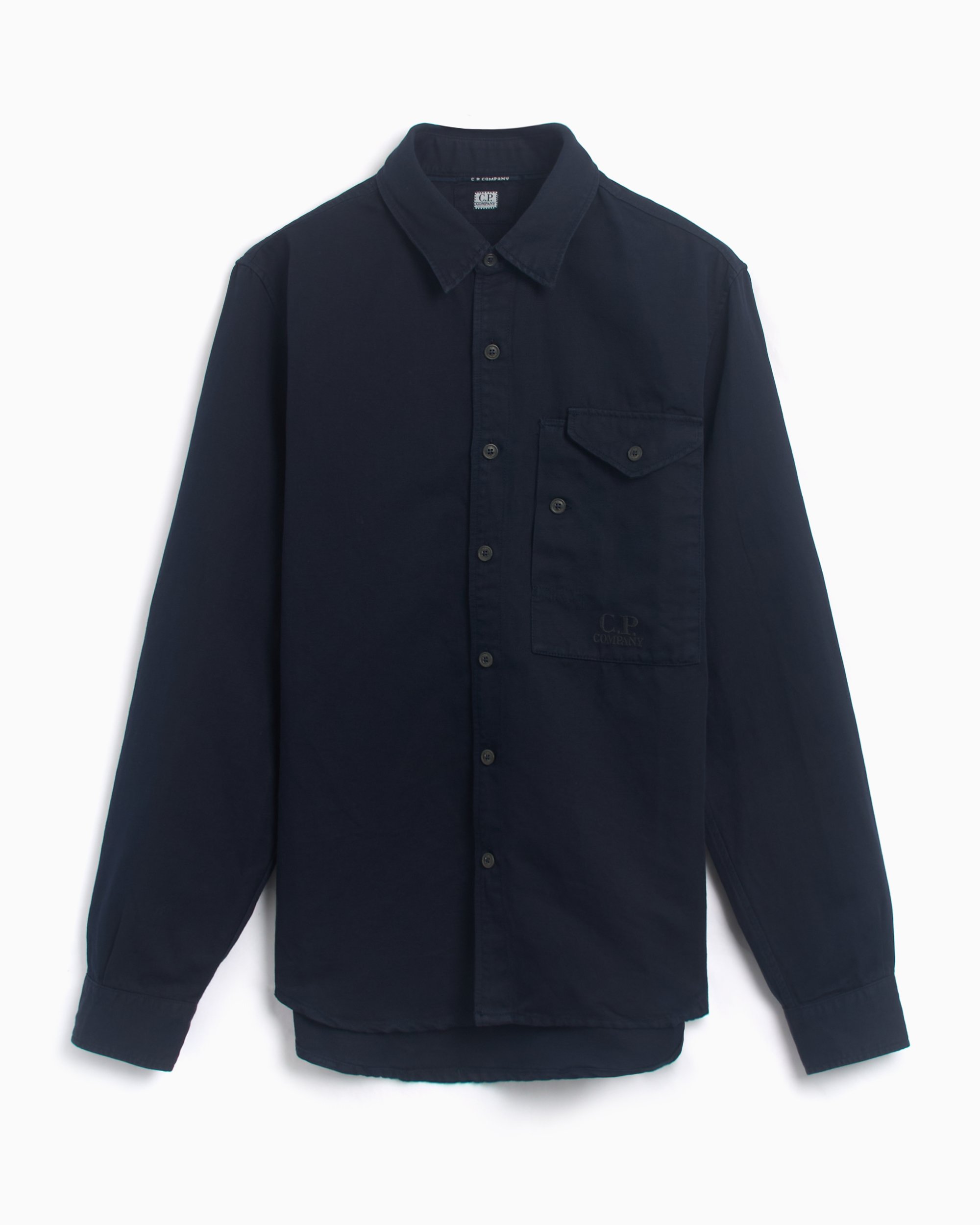 ★日本の職人技★ Company CP Men's FOOTDISTRICT | 18CMSH207A006273G-888 Blue Shirt トップス