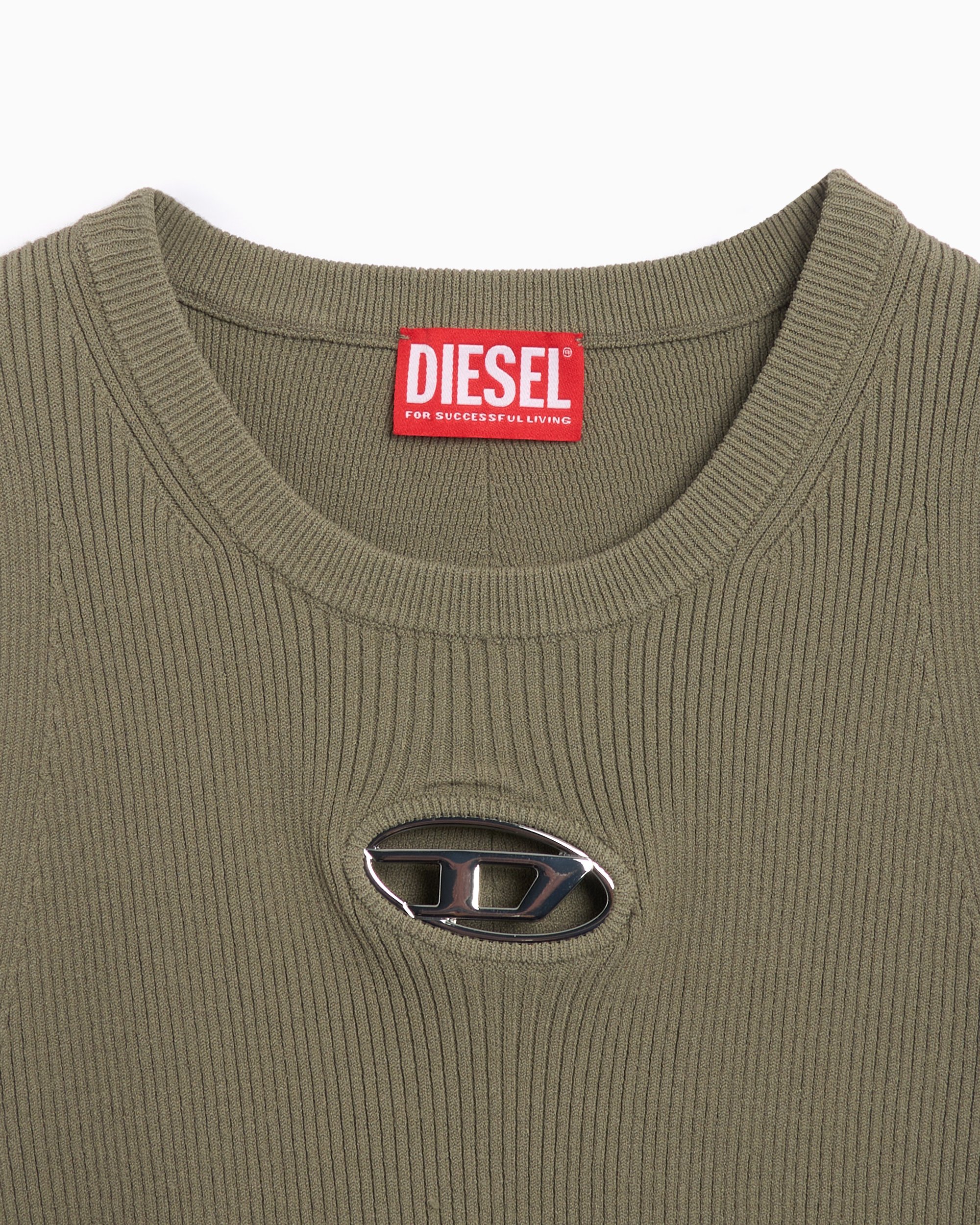 Tシャツ・カットソー DIESEL Women Tops A17450 0DLAX 5DR Grey Diesel M-Caddix-Top Women's T-Shirt Green A17450-0DLAX-5DR