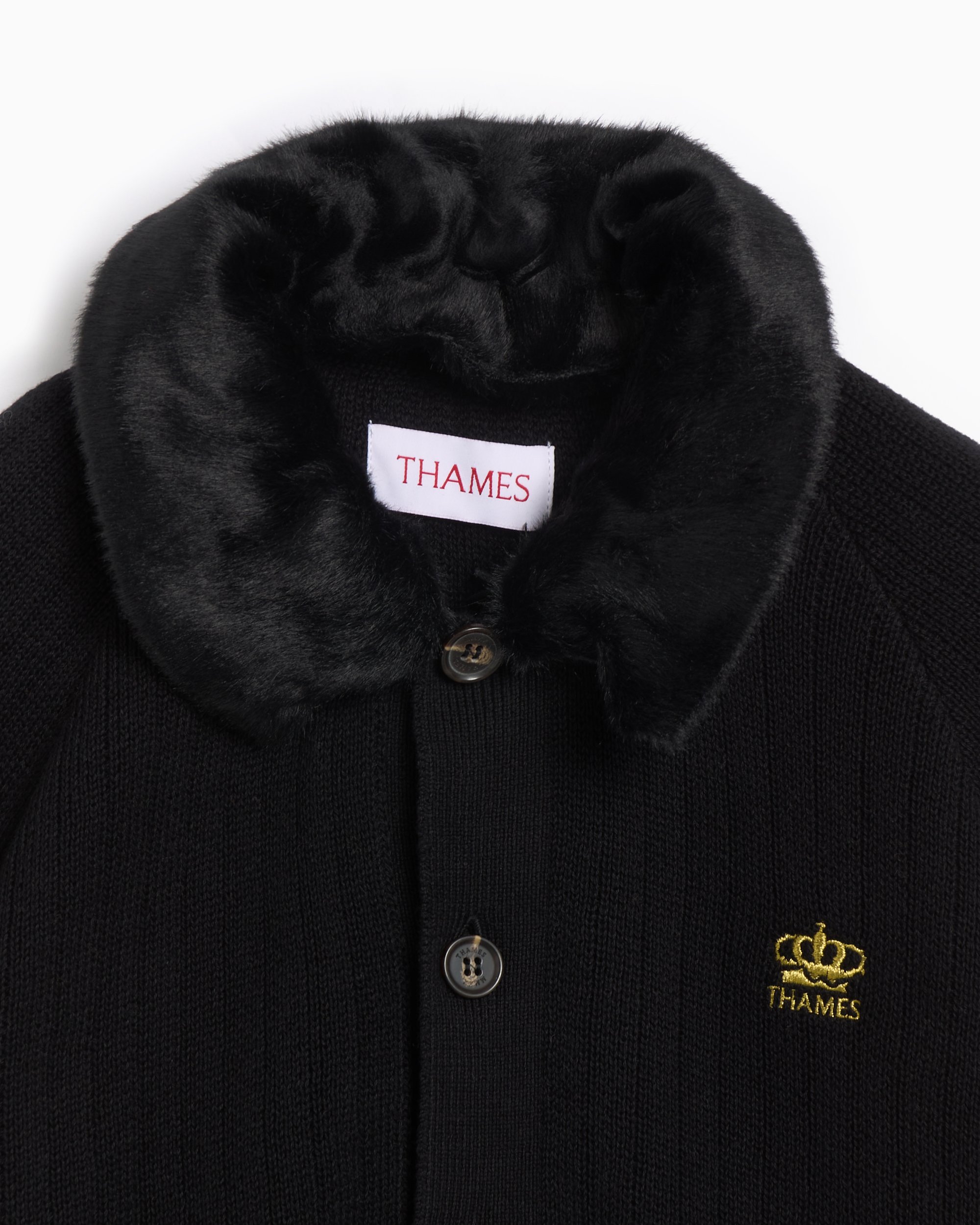 THAMES MMXX. Le Vig Men's Cardigan Black MMXX0924CDIBLK007