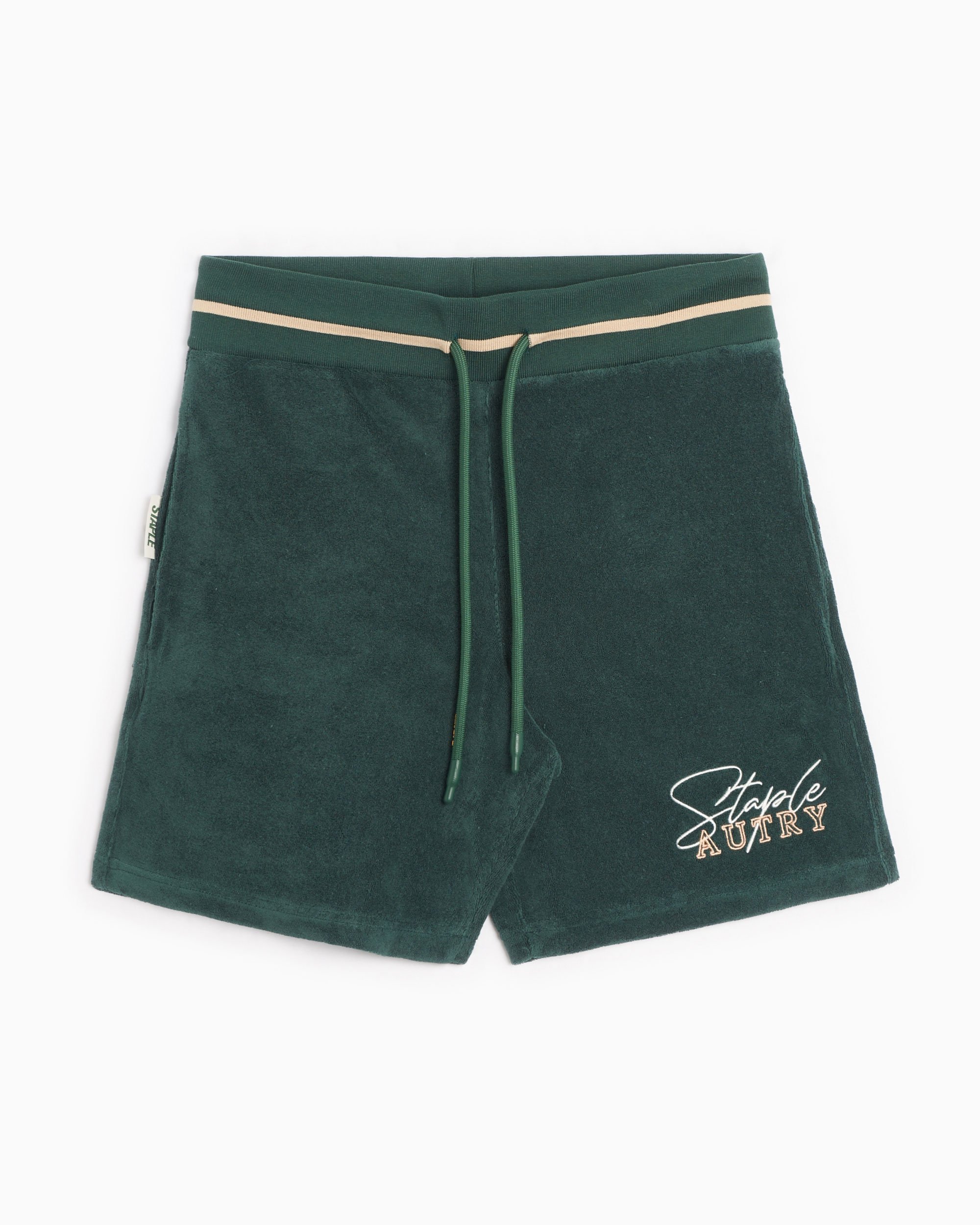 Autry x STAPLE Unisex Suede Shorts Green SHJU2769 | FOOTDISTRICT