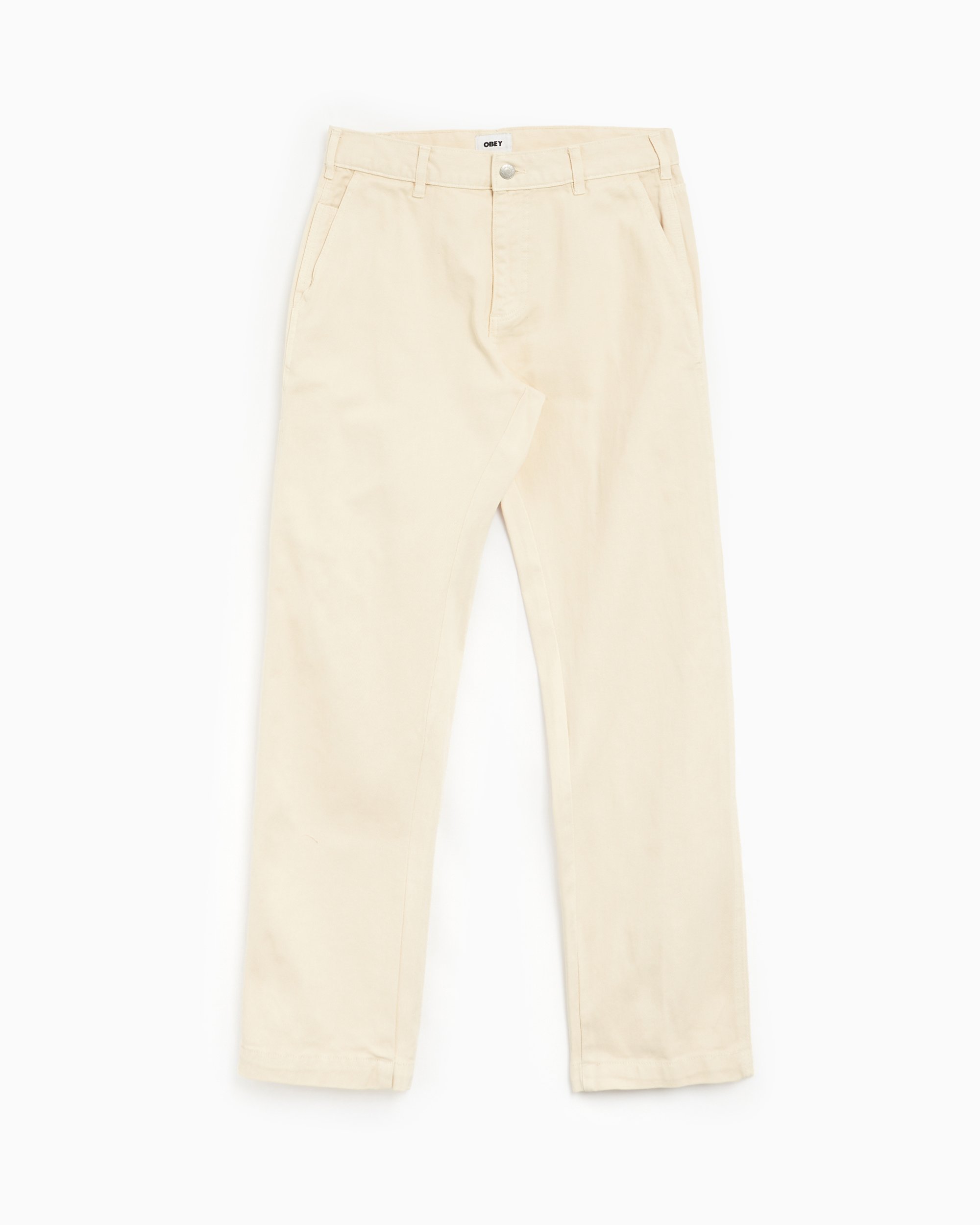 OBEY Clothing Hardwork Men's Carpenter Denim Pants Blanc