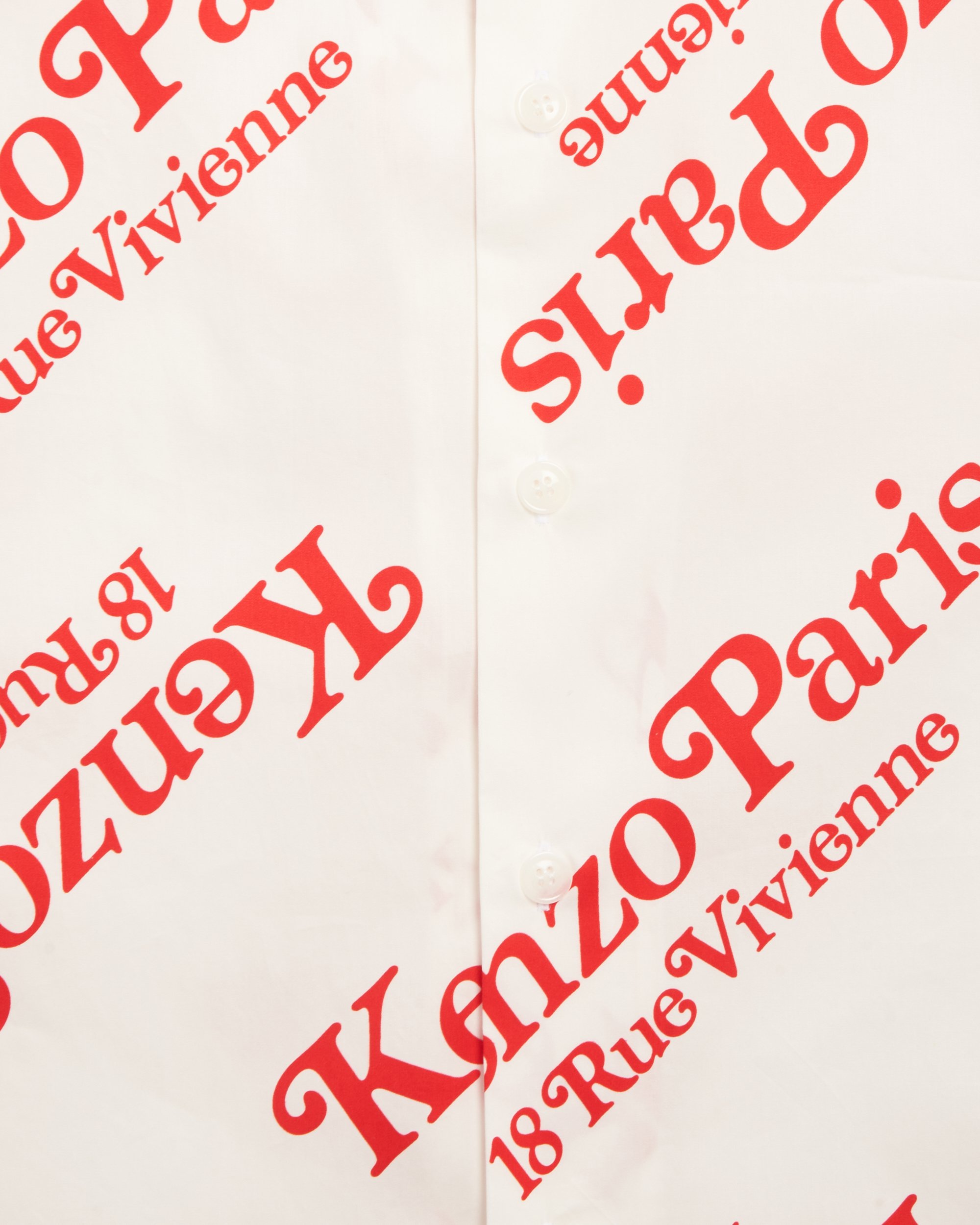 Kenzo By Verdy Men s Boxy Shirt Red White FE55CH1119P4 02 Buy