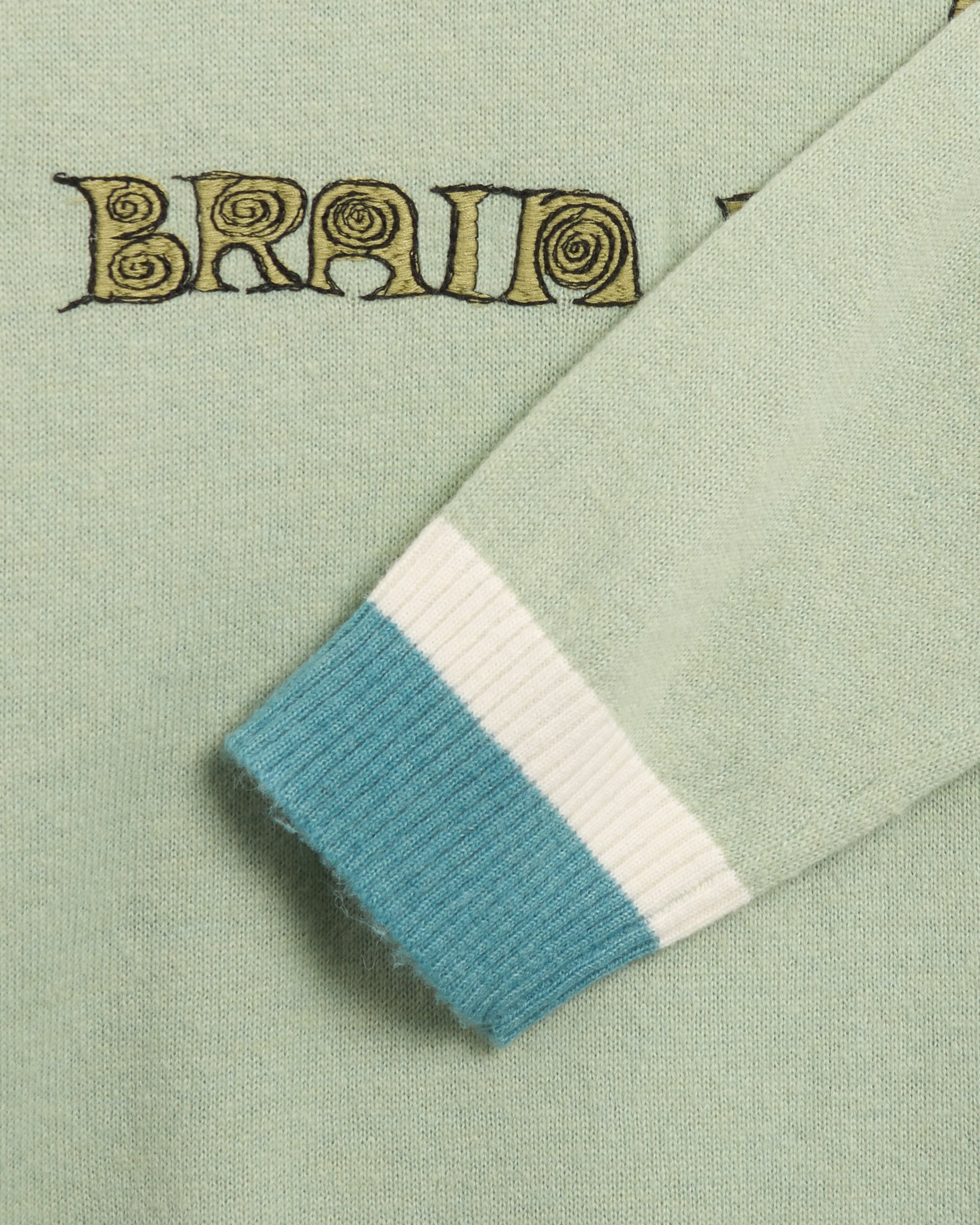 Brain Dead: Men's Lex Half Zip Sweater (Mint) | DSMNY E-SHOP