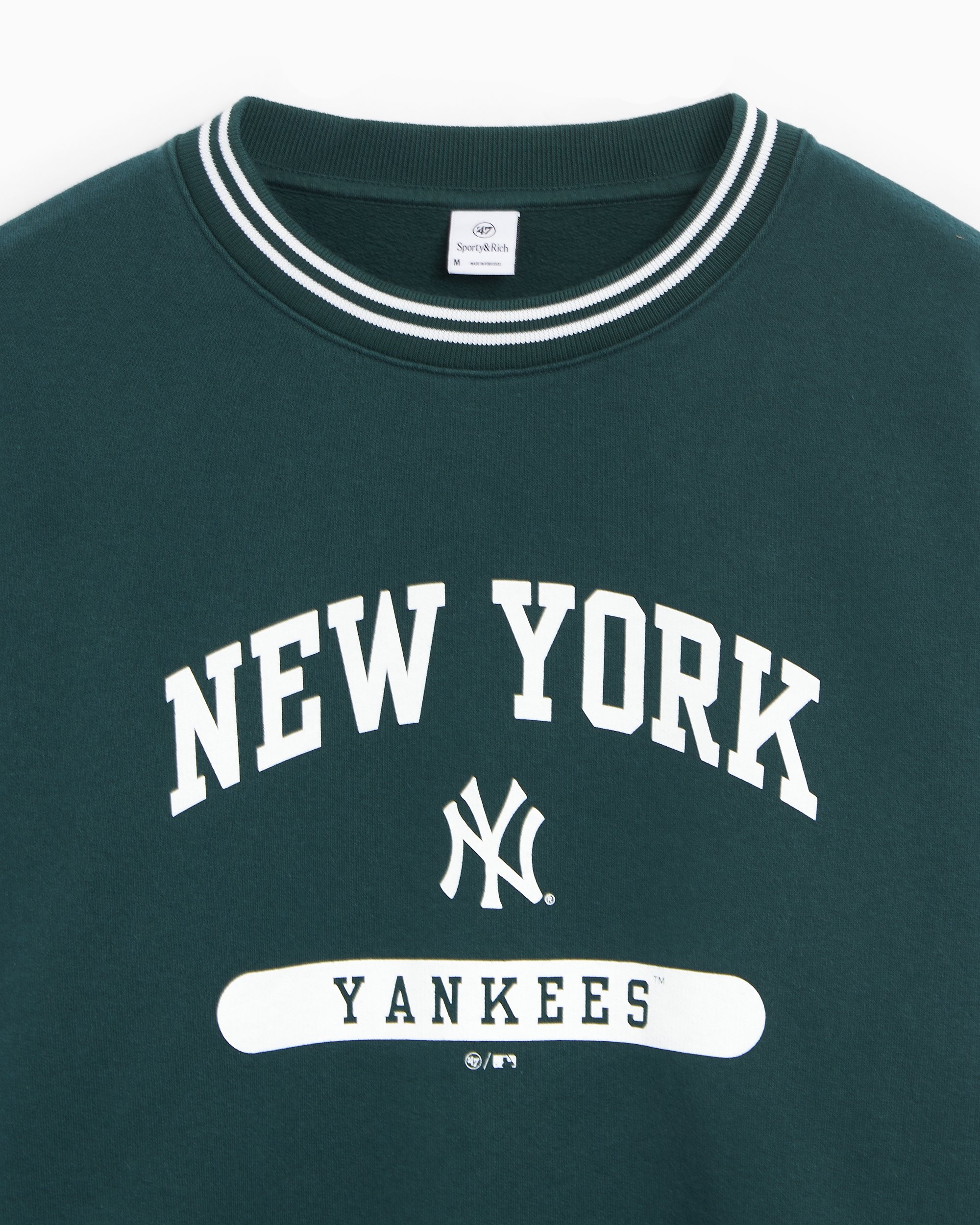 Sporty&Rich｜ (League Crewneck - Forest (ST045505634GR10 Sporty & Rich Yankees League Unisex Sweatshirt Green