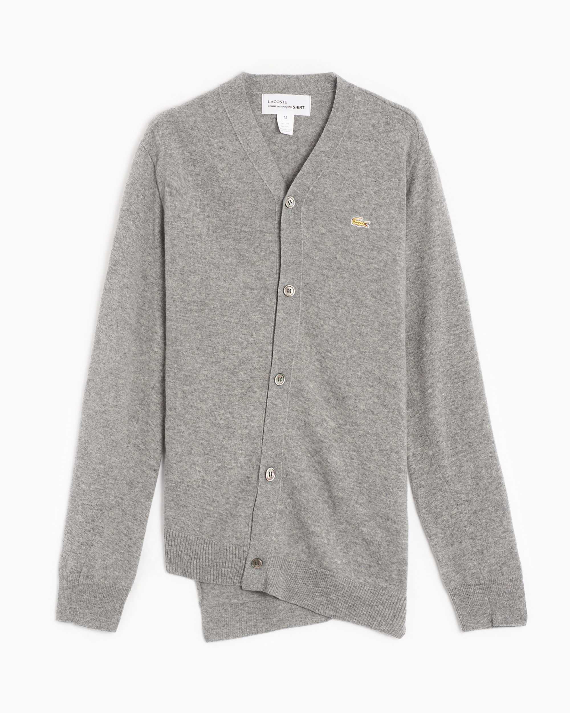 Comme Des Garçons Shirt x Lacoste Men's Knit Cardigan Gray