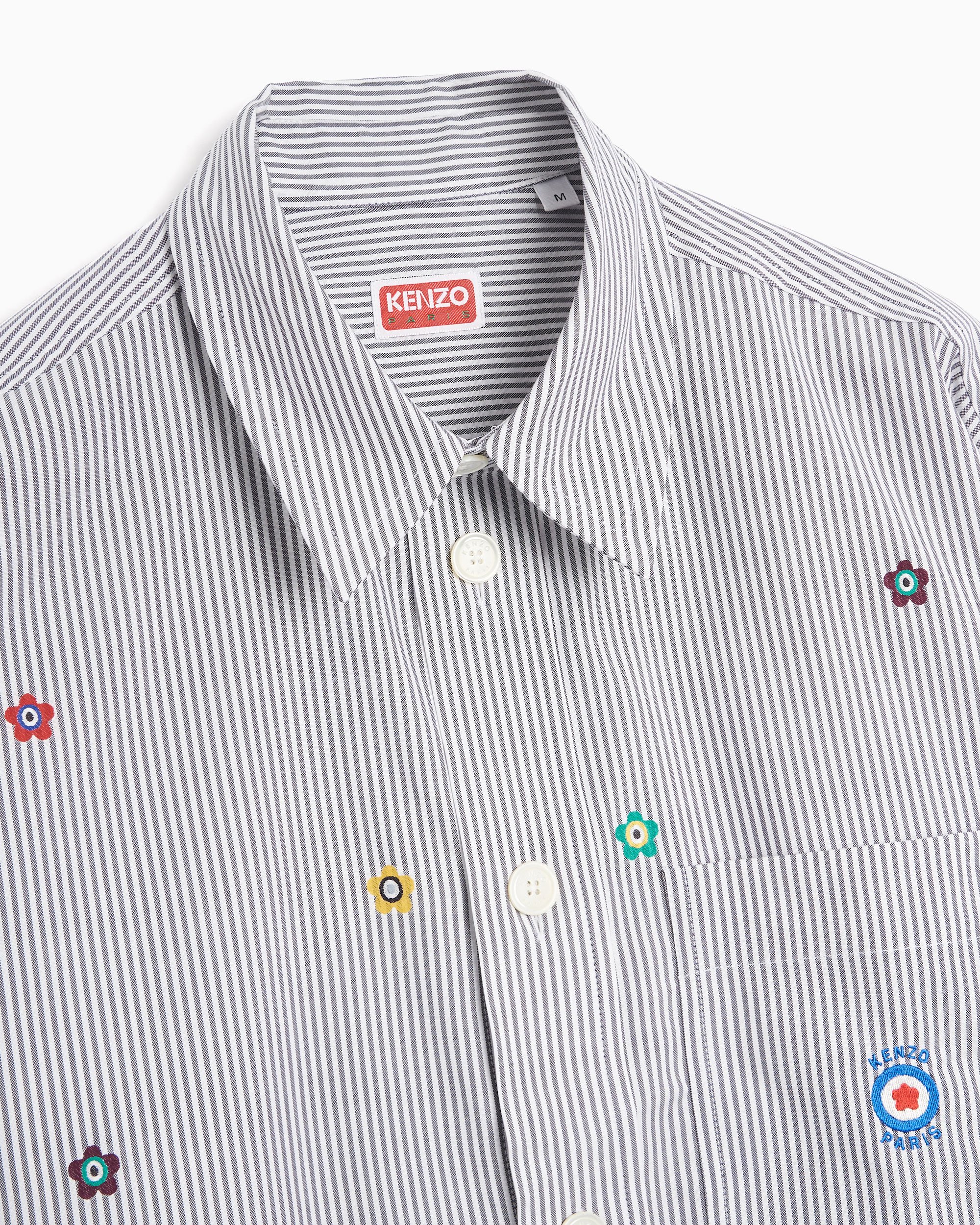 Kenzo Target Men's Oversized Shirt Blue, White FD65CH5079LJ