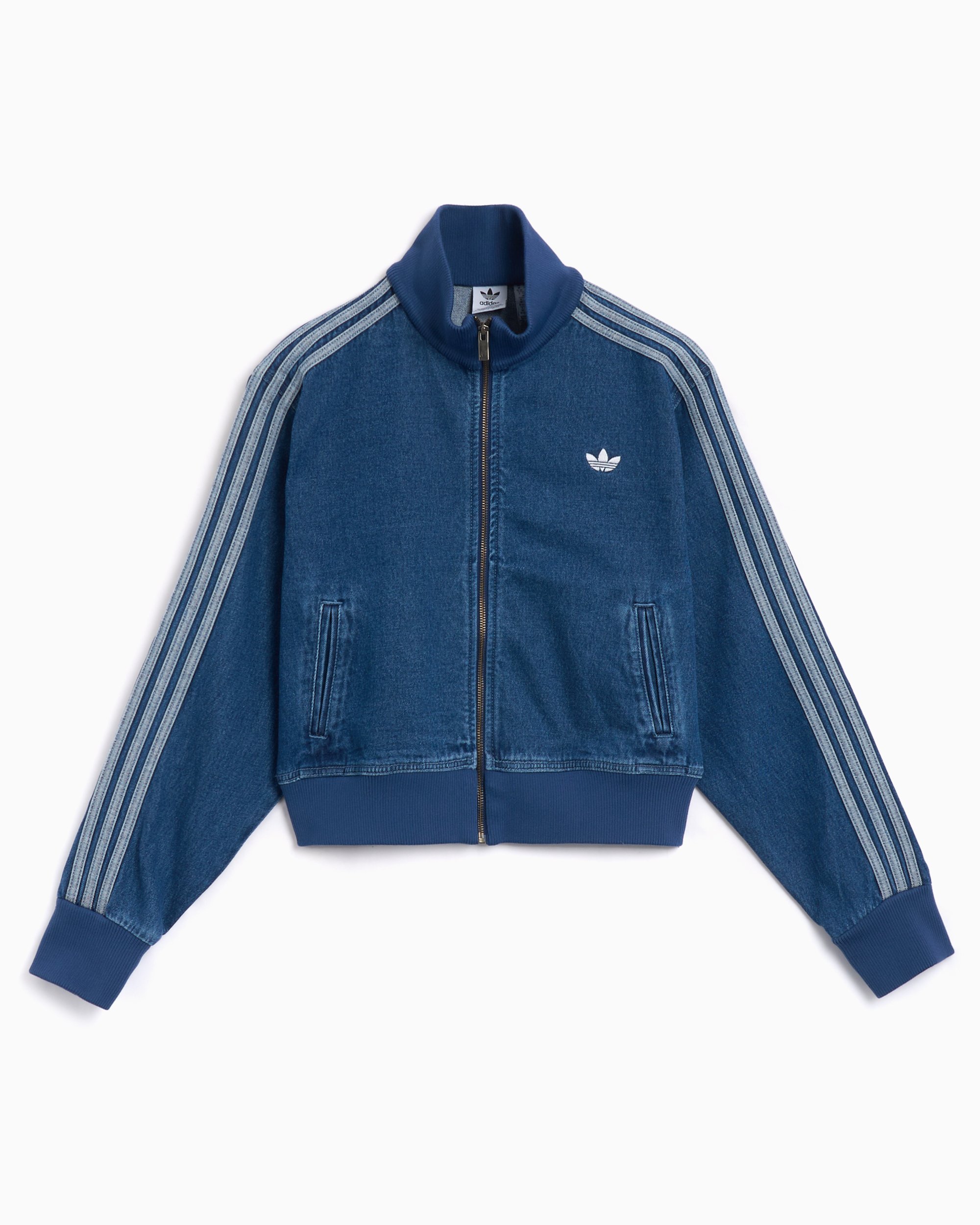 adidas Originals 3 Stripes Denim Damen-Trainingsjacke Blau JD2570