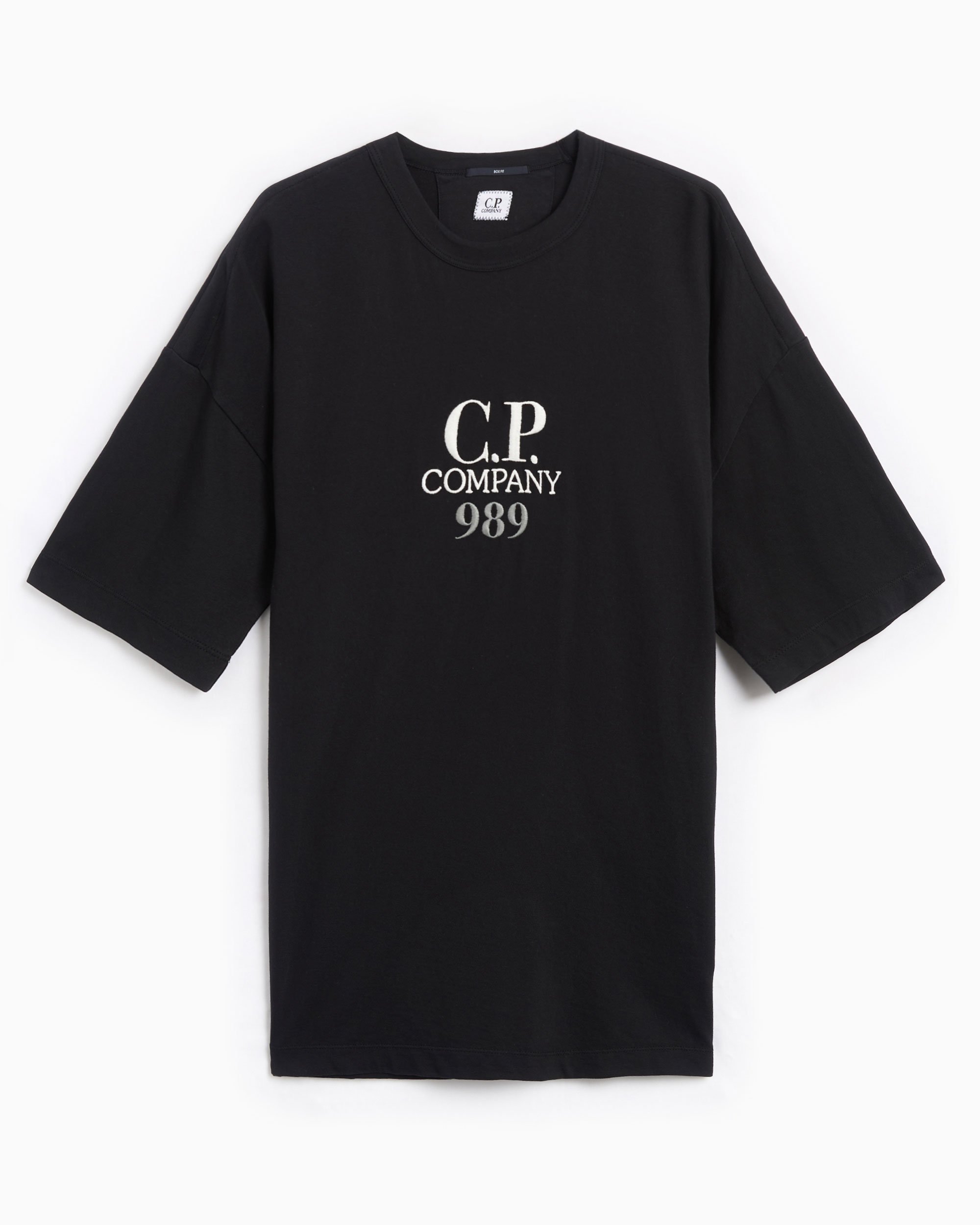 C.P. Company logo-patch cotton shirt jacket - Blue