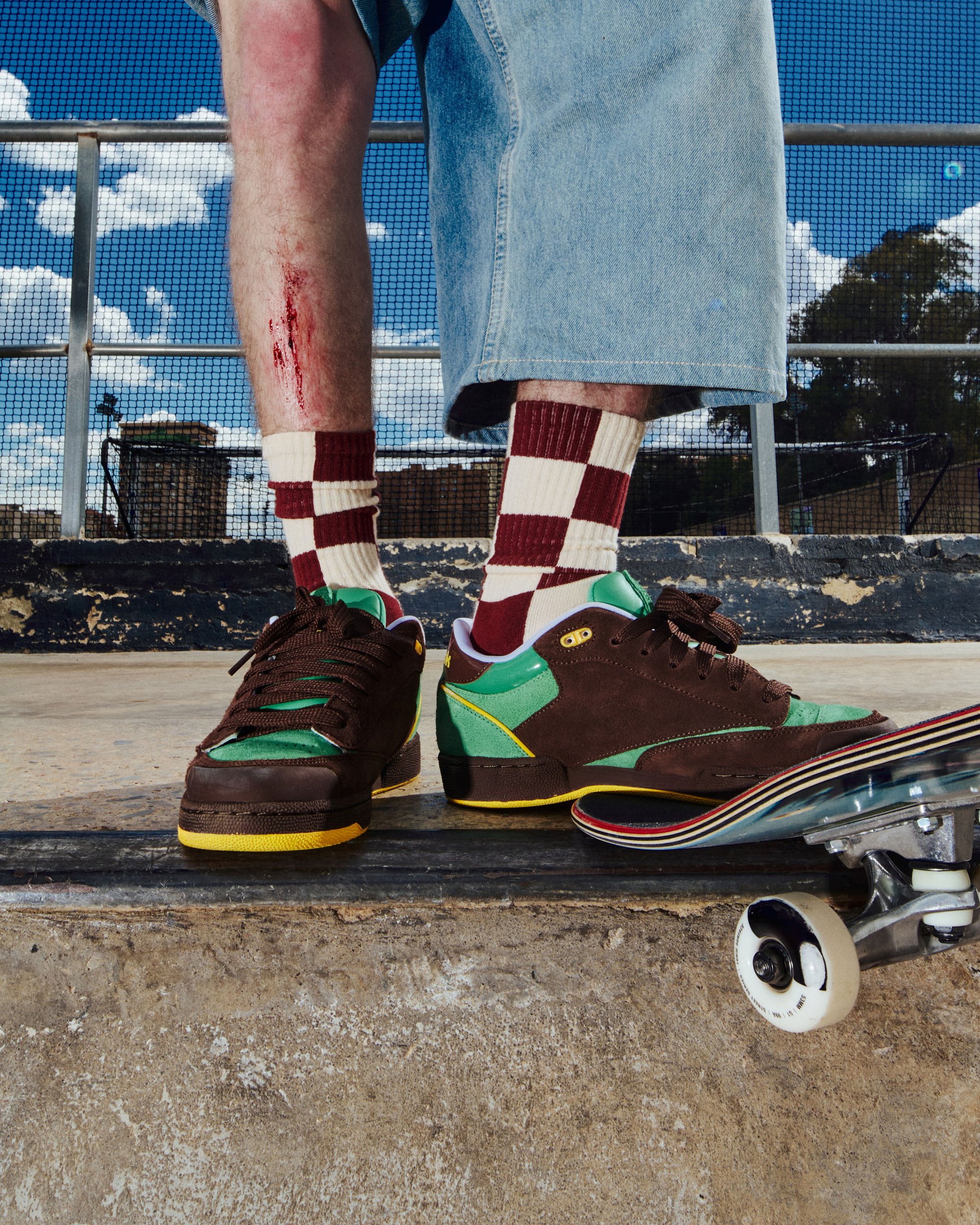 Reebok Club C Bulc Brown Green 100074178 FOOTDISTRICT