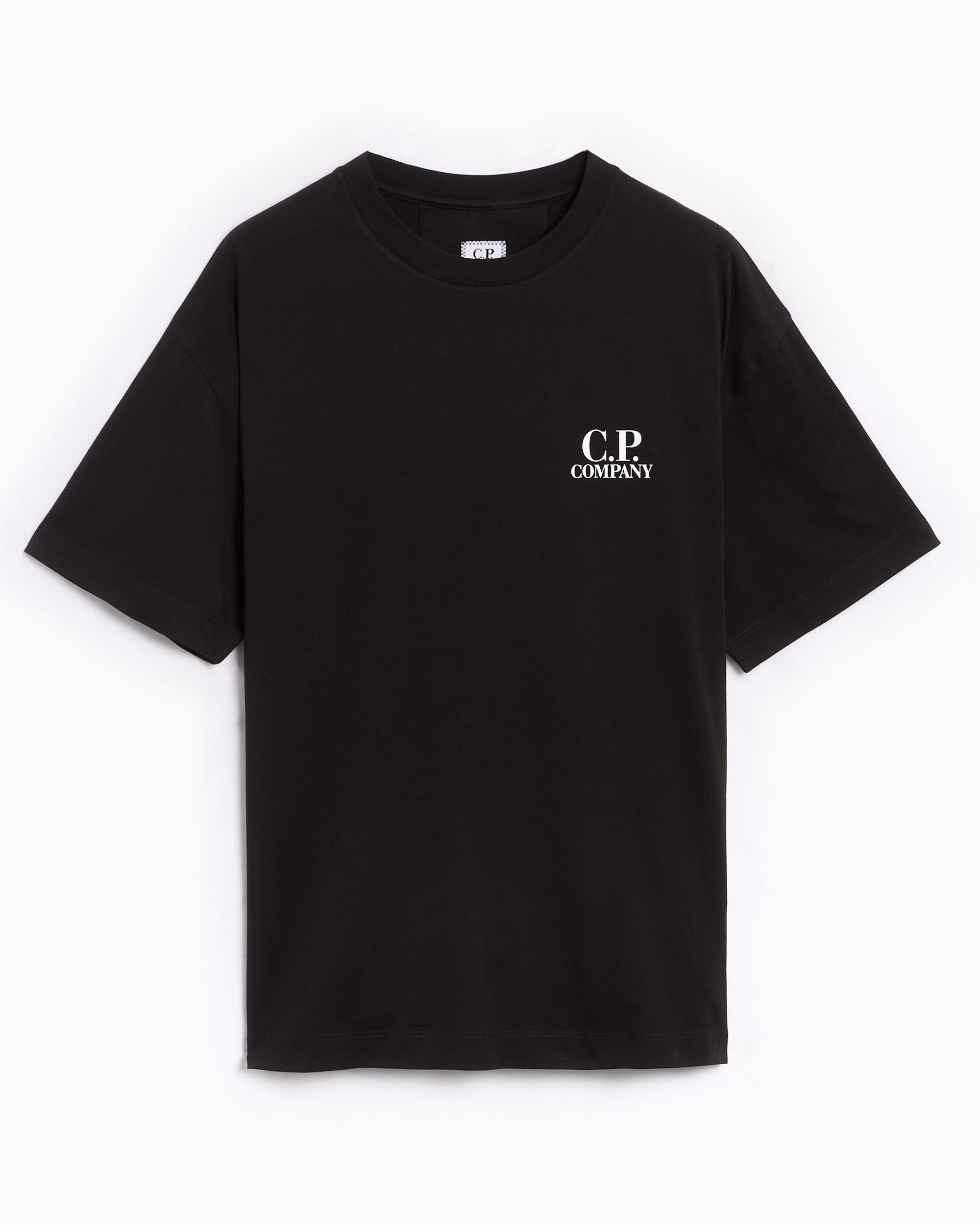 CP Company Logo Men's T-Shirt Black 19CMTS103A005100W-999