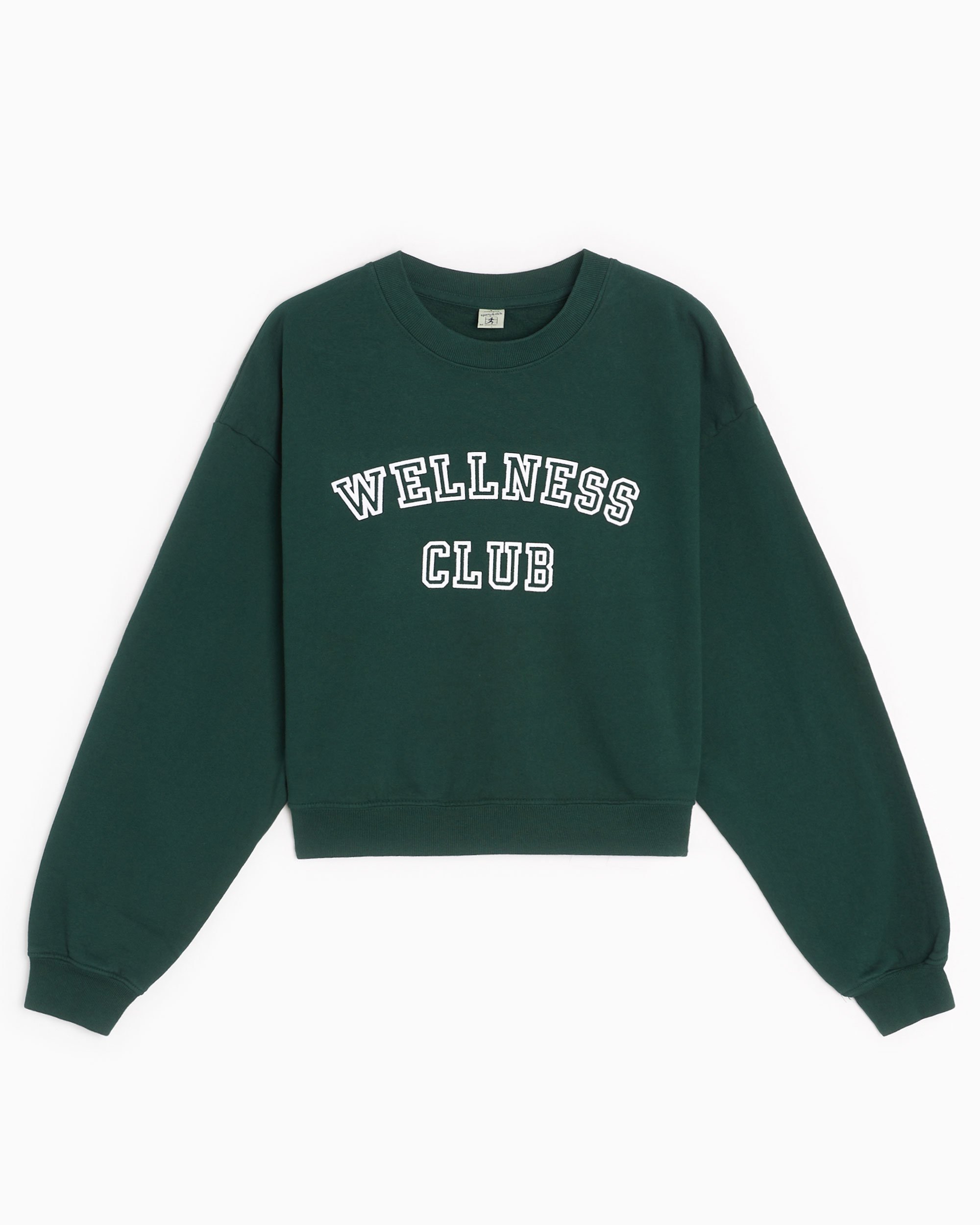 Sporty & Rich Wellness Club Flocked Women's Sweatshirt Verde CR876FO