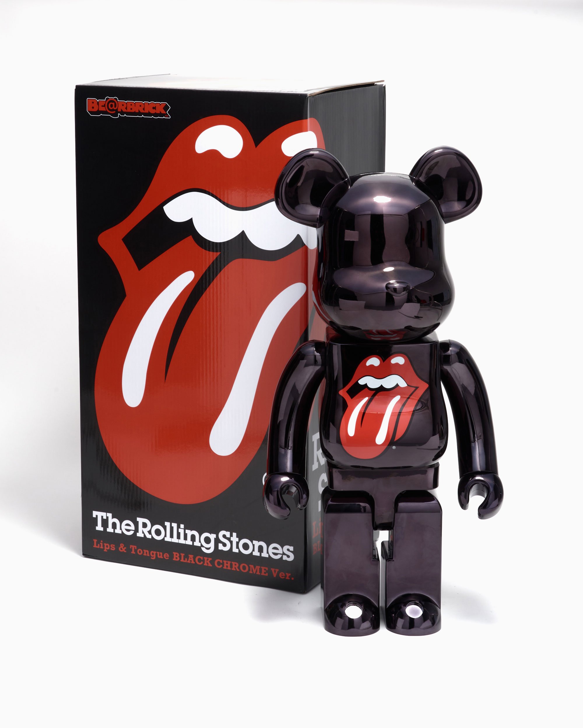 Medicom Toy Be@rbrick The Rolling Stones Lips &Tongue 1000% Black ...