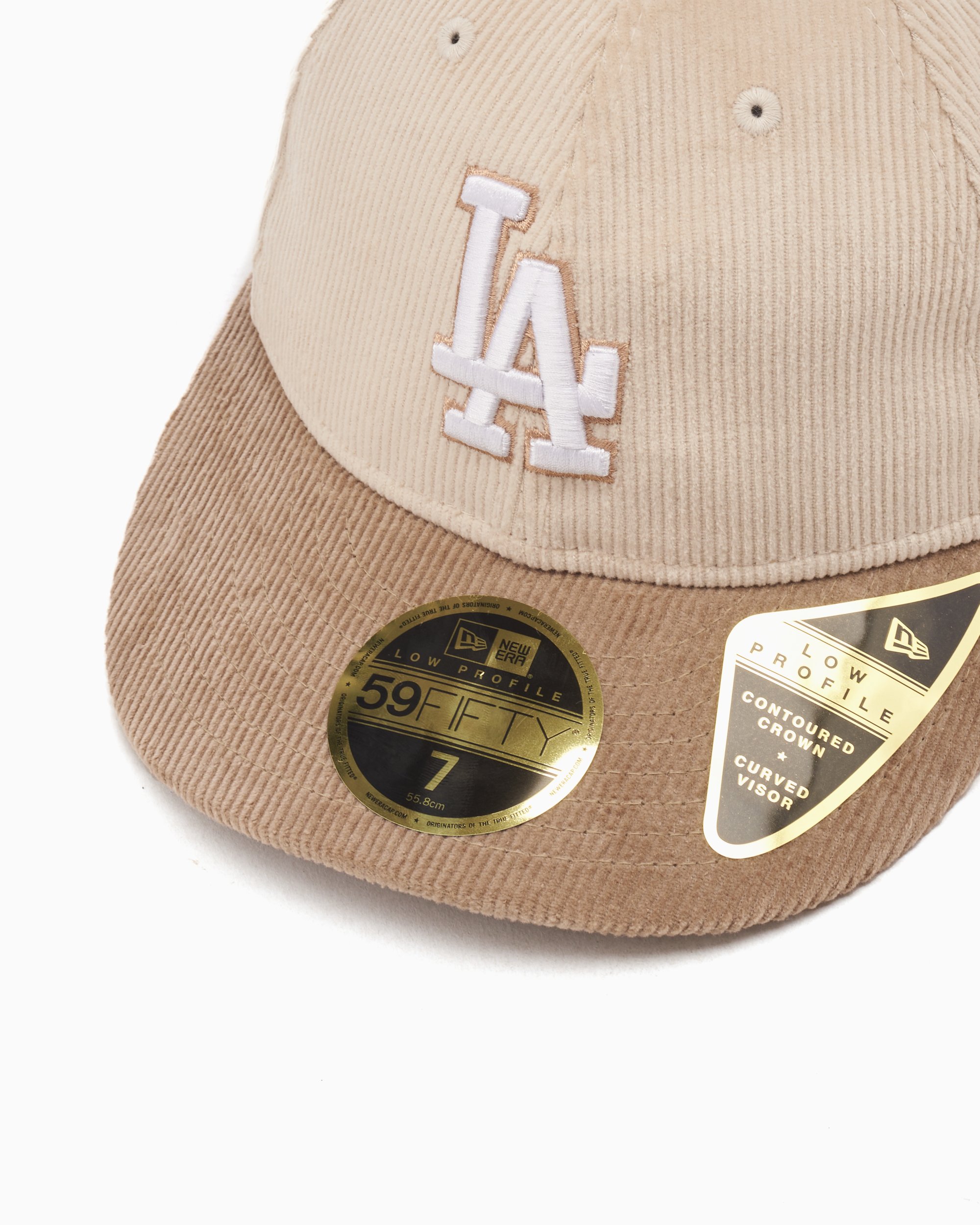 New Era Los Angeles Dodgers 59FIFTY Low Profile Corduroy Cap Beige 60565388 FOOTDISTRICT