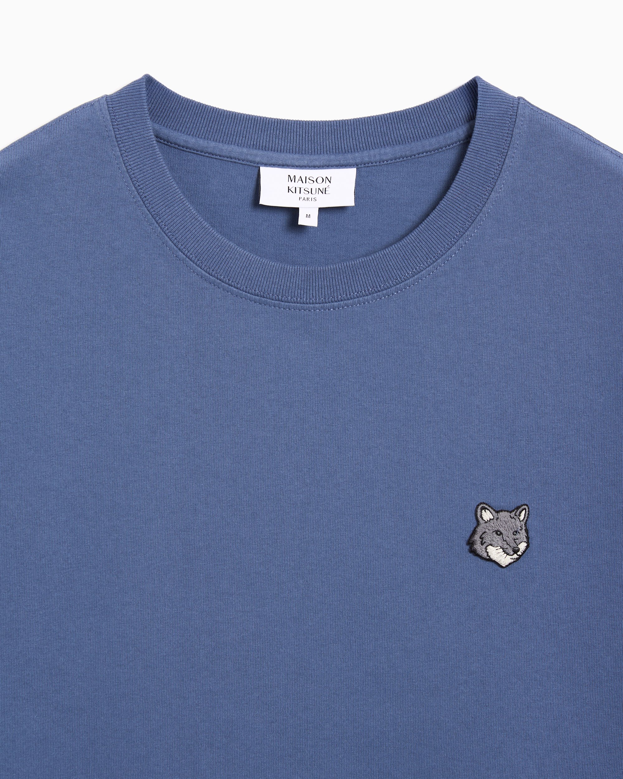 Maison Kitsuné Fox Head Relaxed Men's T-Shirt Blue