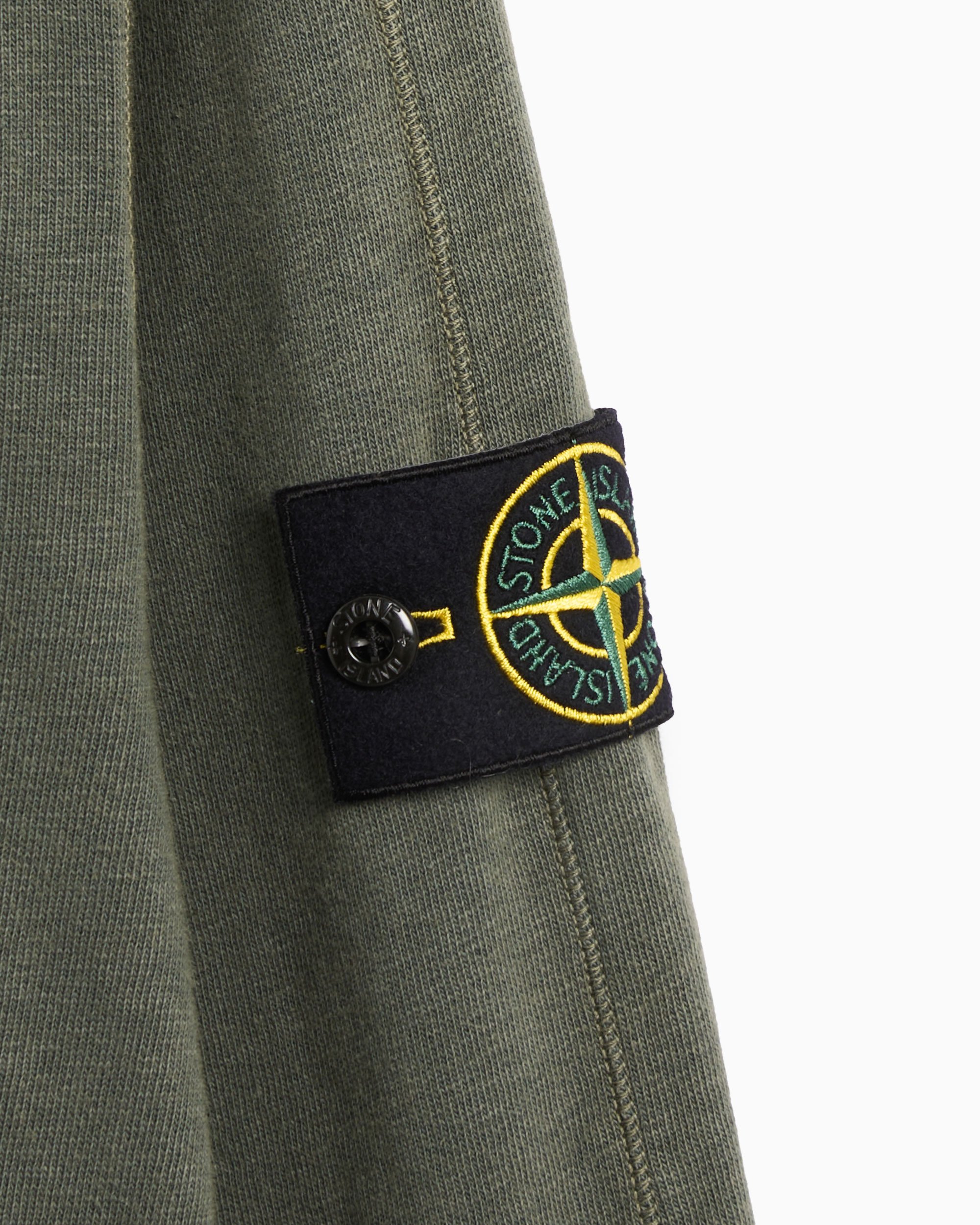 Stone island badge basic zip hoodie 2025