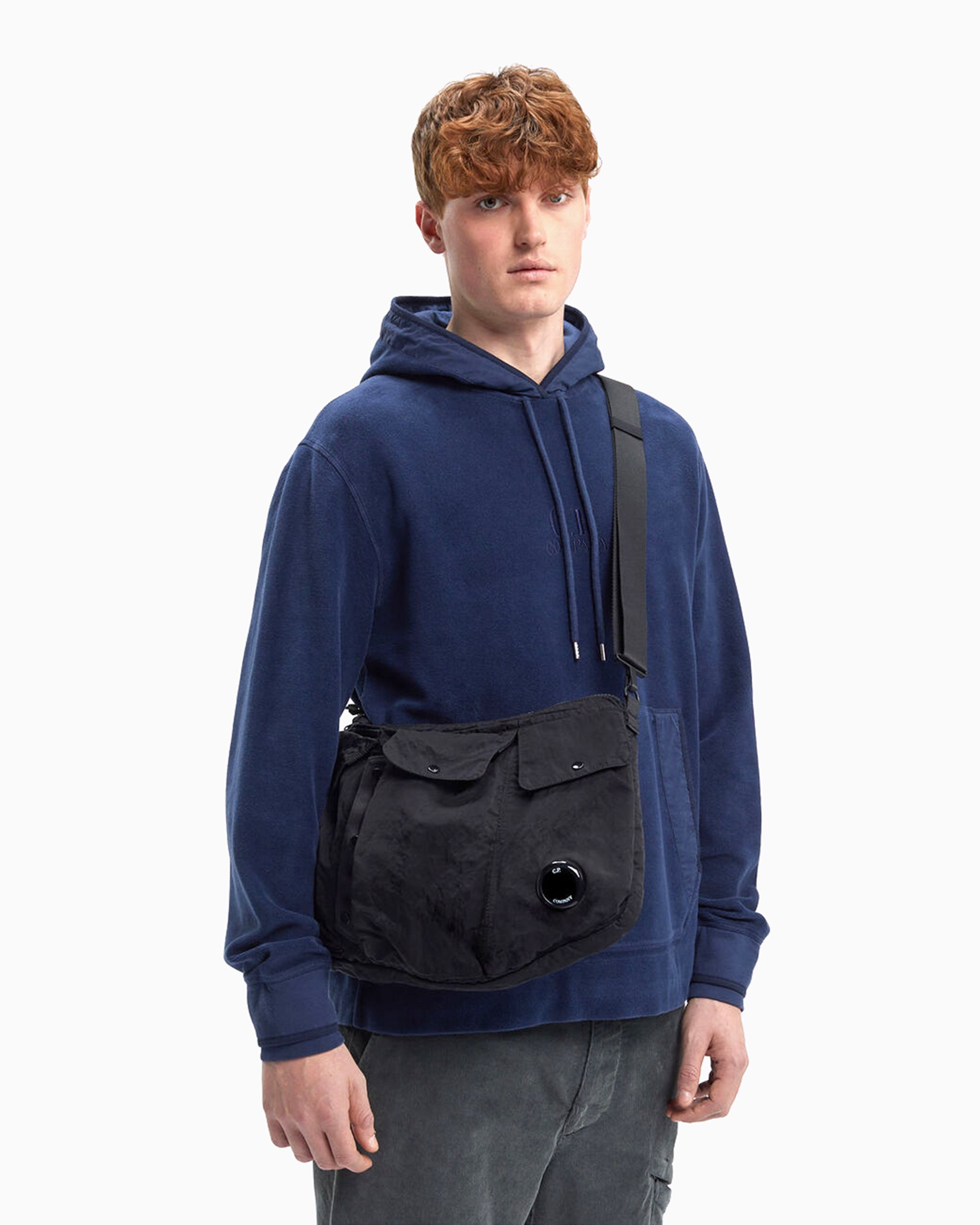C.P. Company Unisex Zip Shoulder Bag Black 15CMAC086A005269G 999 FOOTDISTRICT
